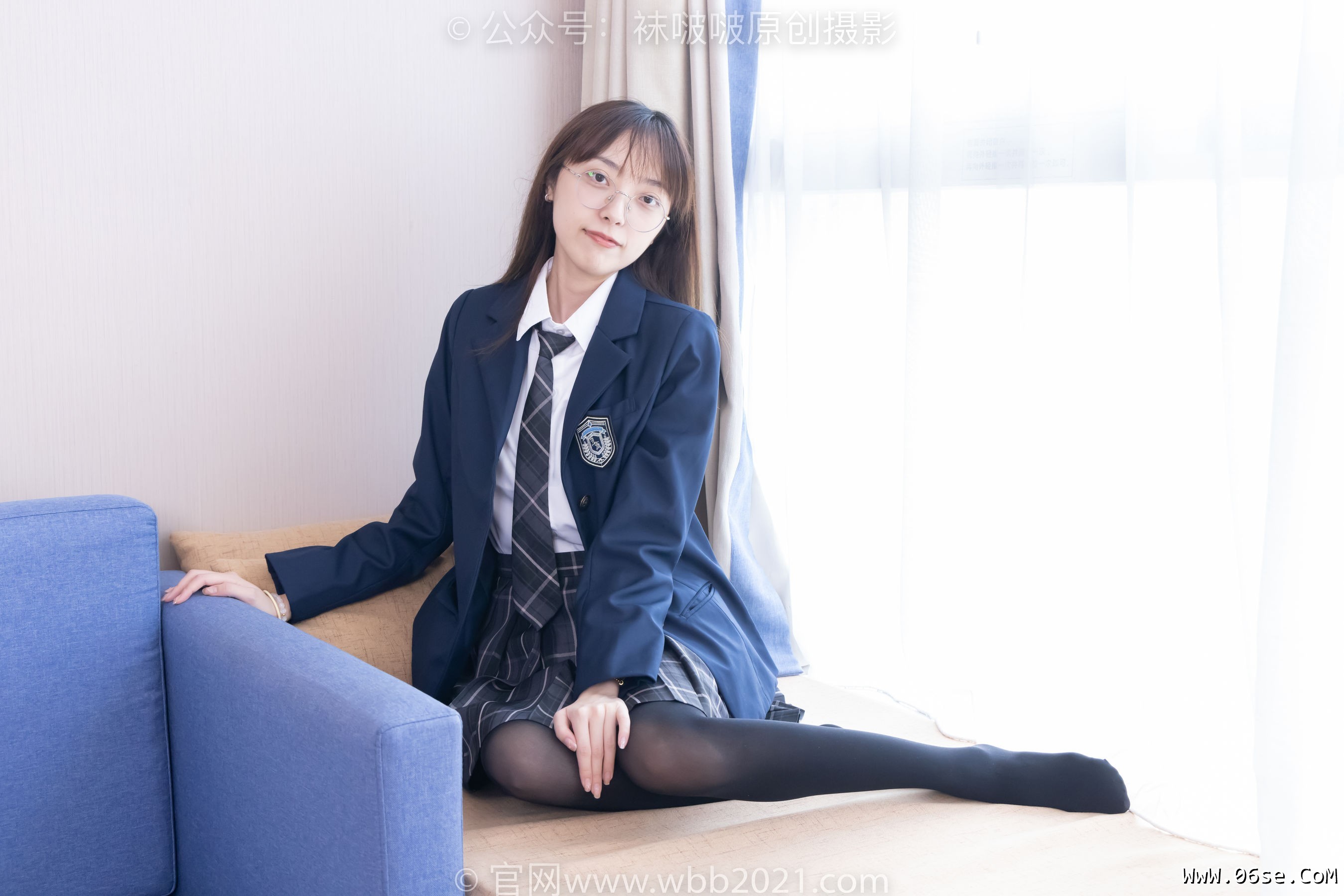 图片[160]-BoBoSocks袜啵啵 No.432 稚予 -皮鞋、厚黑丝、jk制服[184P]-六色网