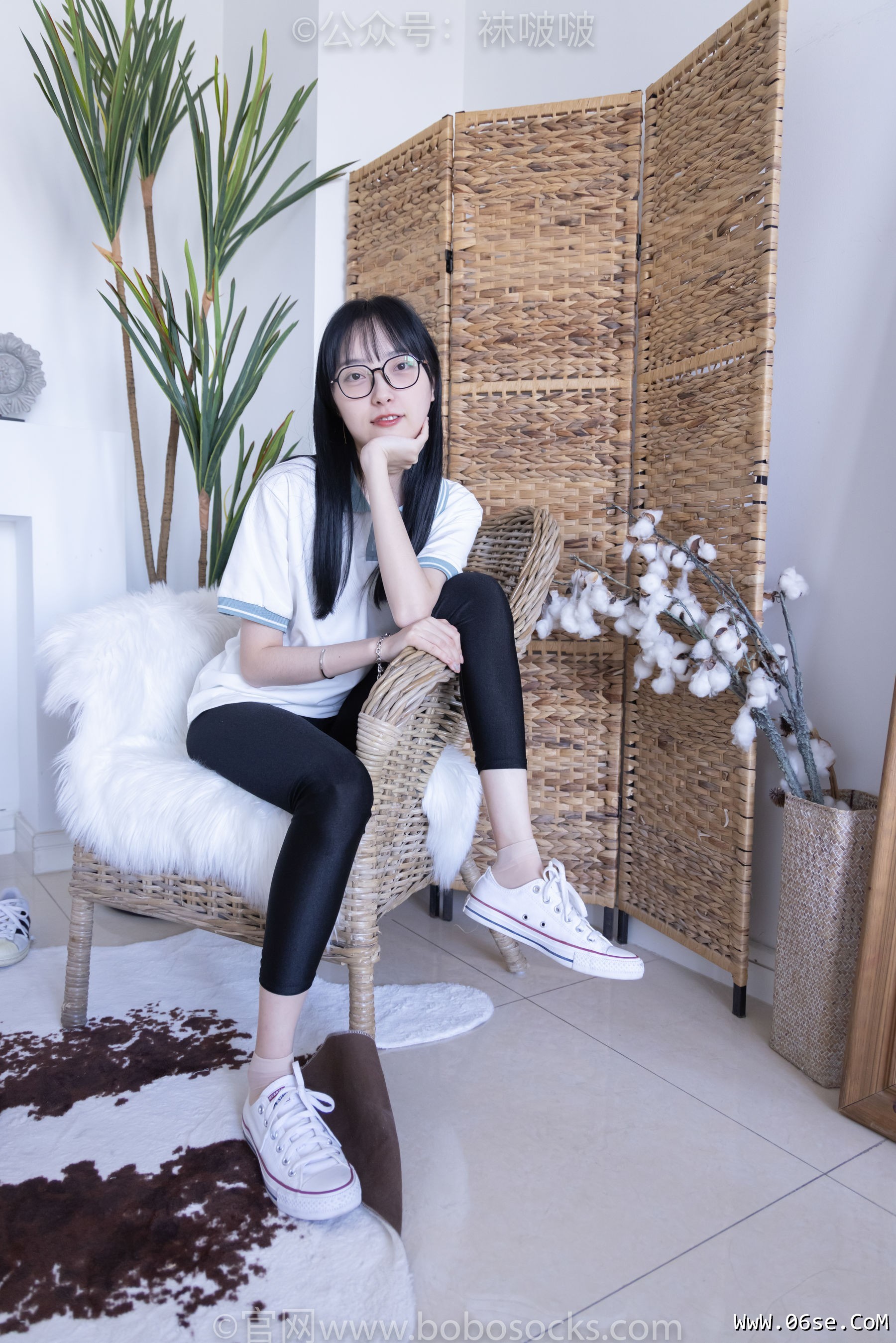 图片[61]-BoBoSocks袜啵啵 No.044 稚予-贝壳头、匡威帆布鞋、短肉丝[154P]-六色网