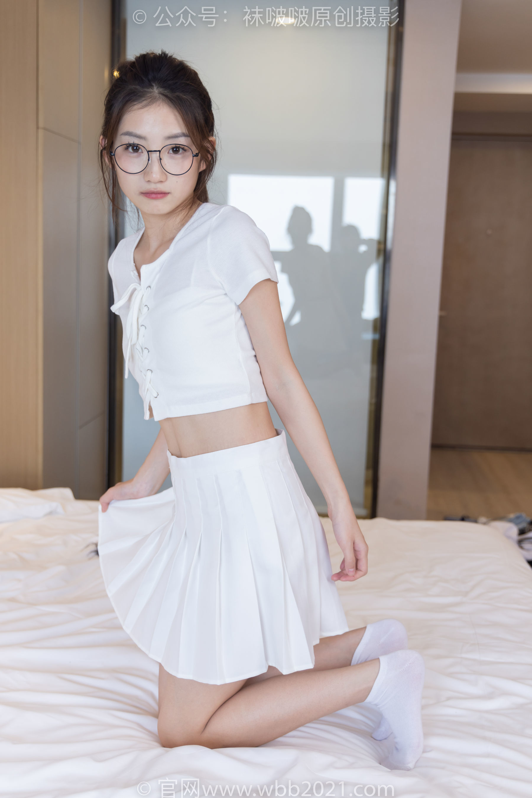 图片[14]-BoBoSocks袜啵啵 No.258 小沫 -贝壳头板鞋、白棉袜[148P]-六色网