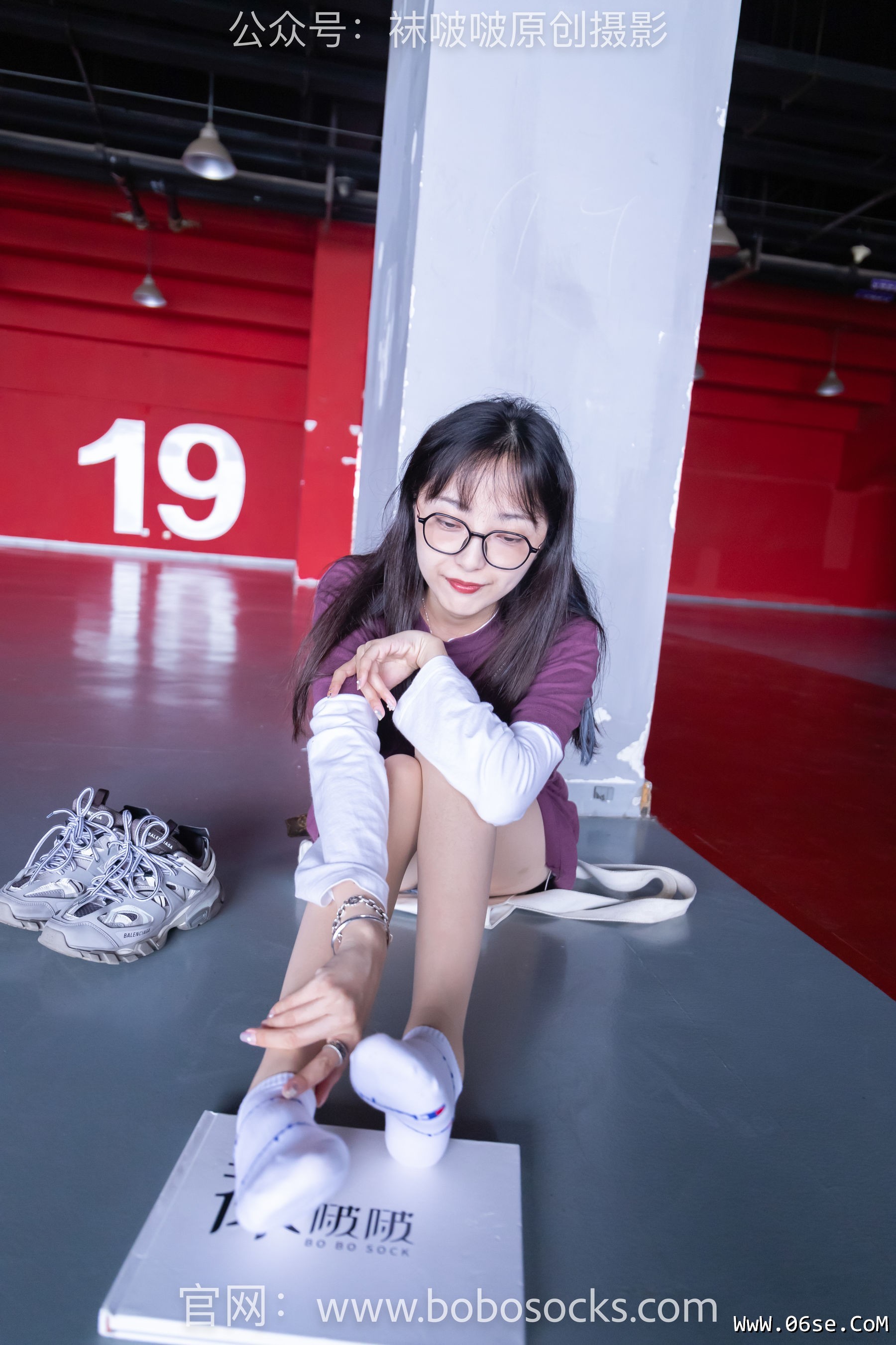 图片[75]-BoBoSocks袜啵啵 积分限定作品010 稚予-巴黎世家运动鞋、白棉袜、肉丝[144P]-六色网