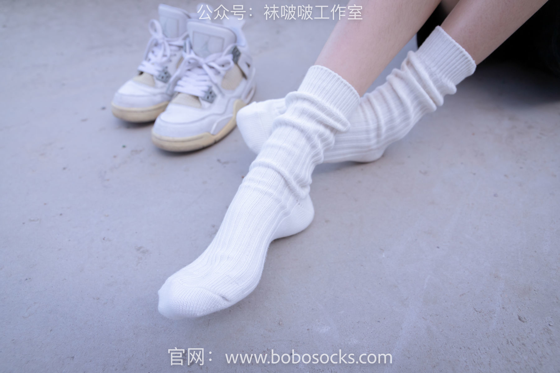 图片[75]-BoBoSocks袜啵啵 No.103 稚予-AJ篮球鞋、白棉袜、裸足[134P]-六色网