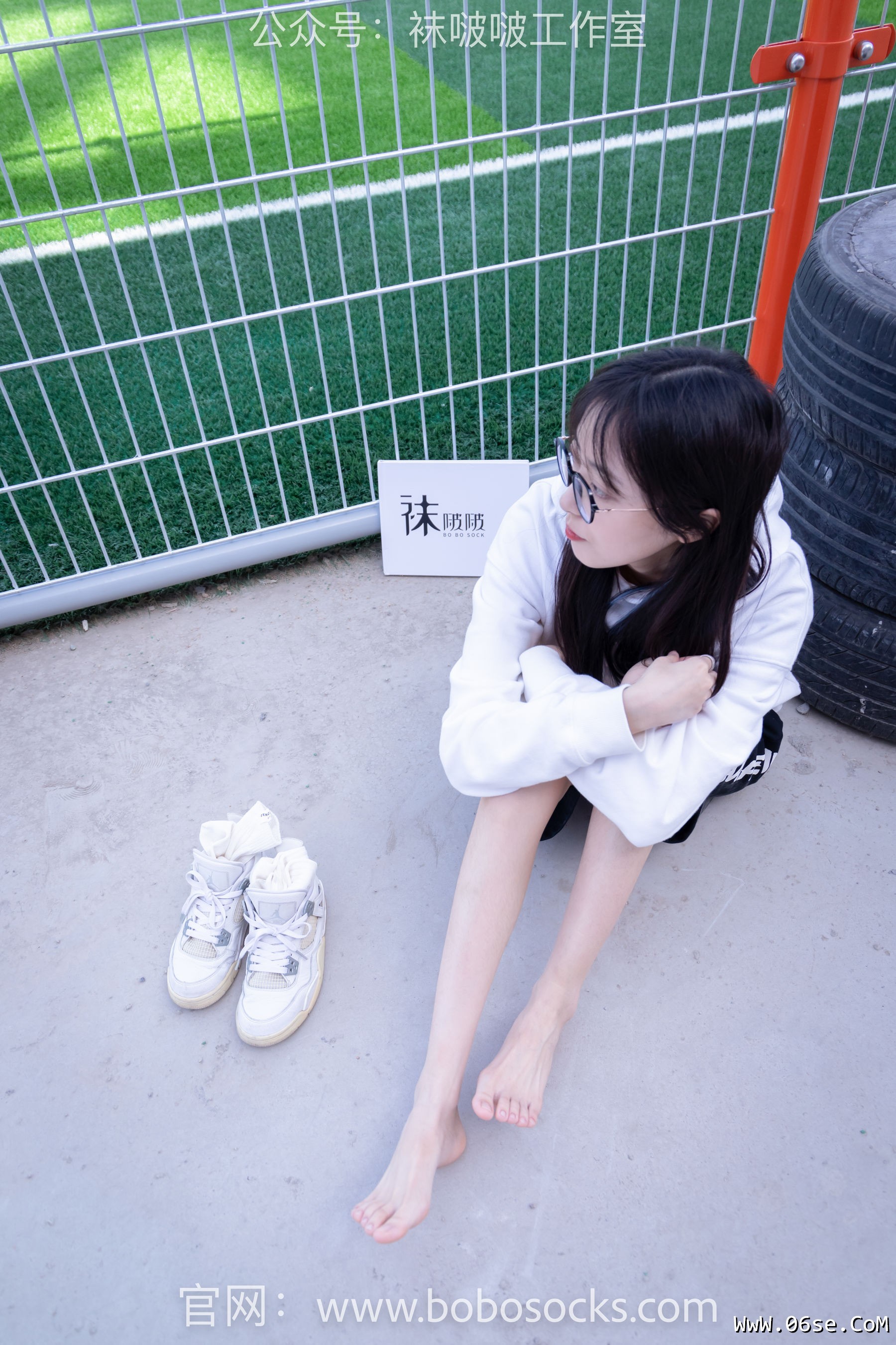 图片[118]-BoBoSocks袜啵啵 No.103 稚予-AJ篮球鞋、白棉袜、裸足[134P]-六色网