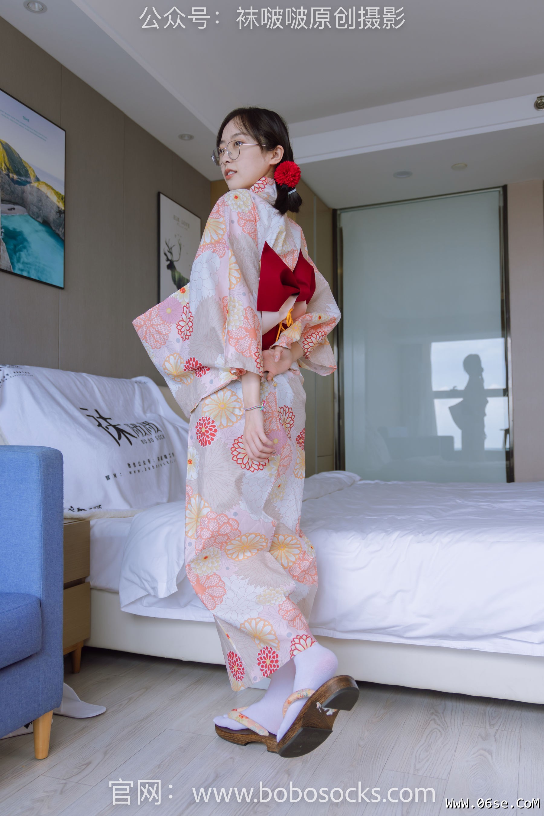 图片[104]-BoBoSocks袜啵啵 No.137 稚予-木屐、分指白棉袜、裸足、和风浴衣[170P]-六色网
