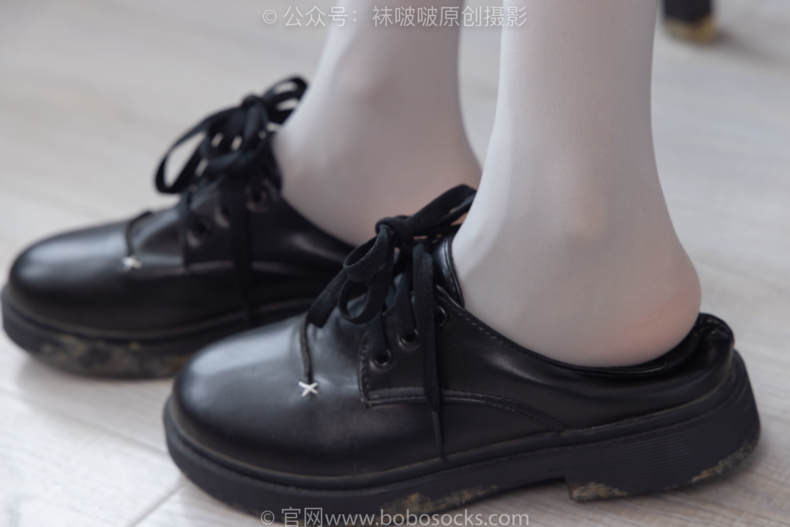 图片[79]-BoBoSocks袜啵啵 No.213 稚予 -黑皮鞋、厚灰丝[140P]-六色网