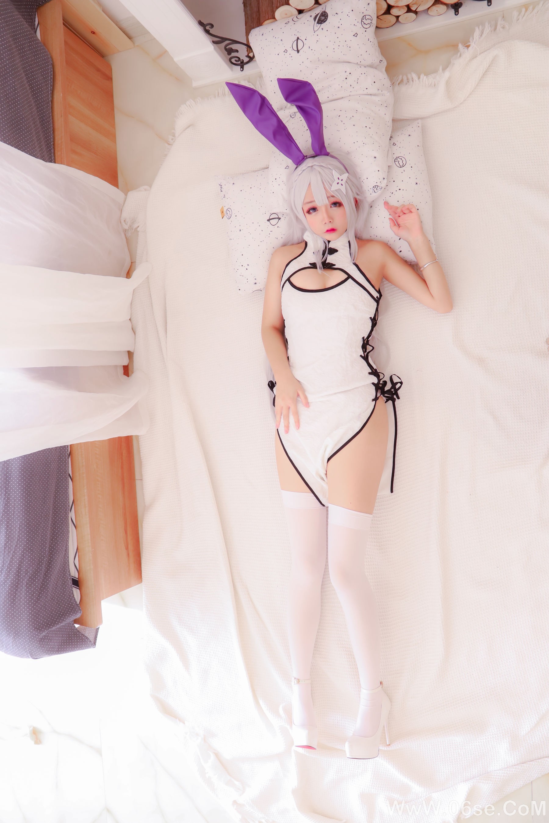 图片[42]-Cosplay日奈娇 白旗袍[42P]-六色网