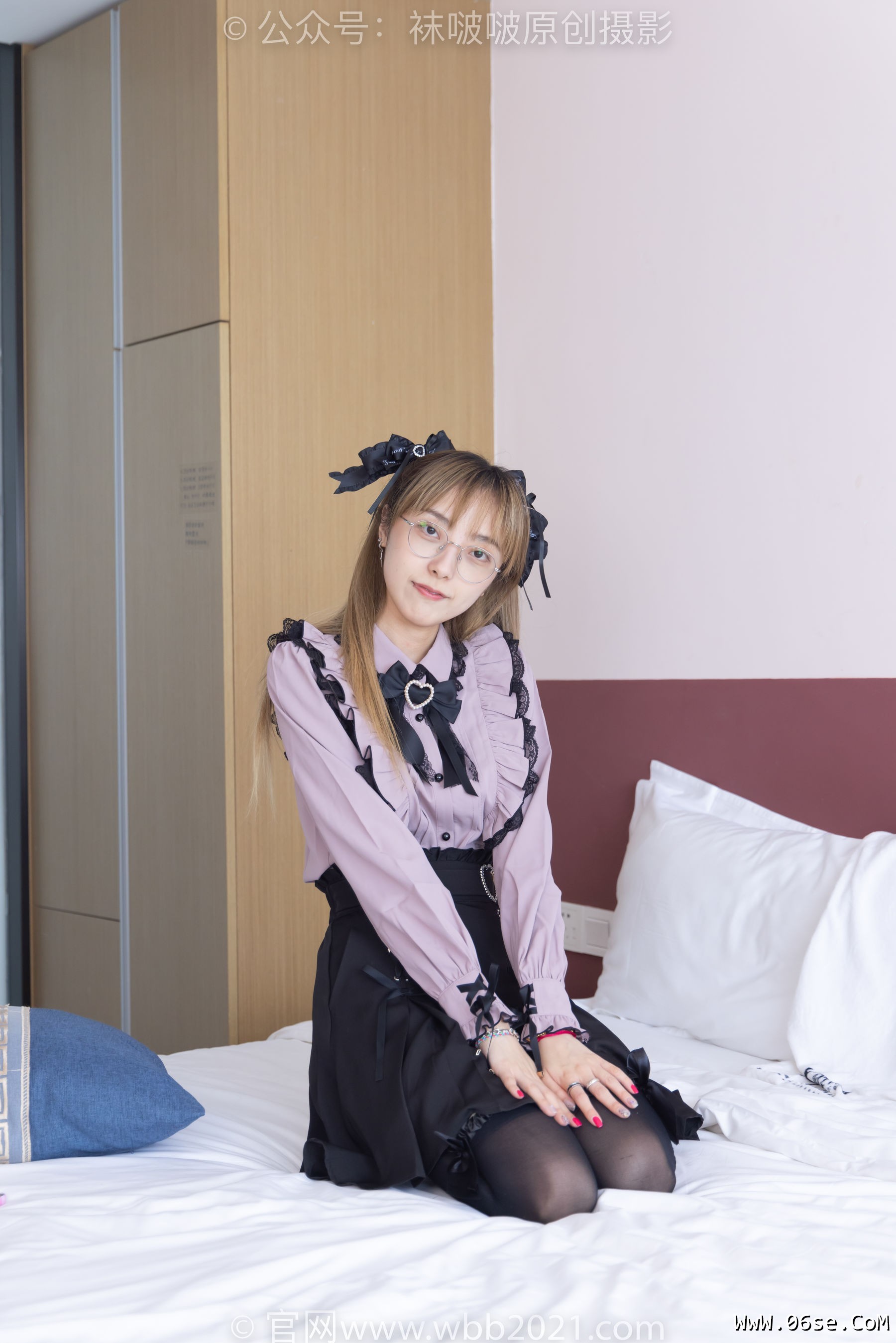 图片[123]-BoBoSocks袜啵啵 No.247 稚予 -皮鞋、黑丝大腿袜、地雷系女友[159P]-六色网