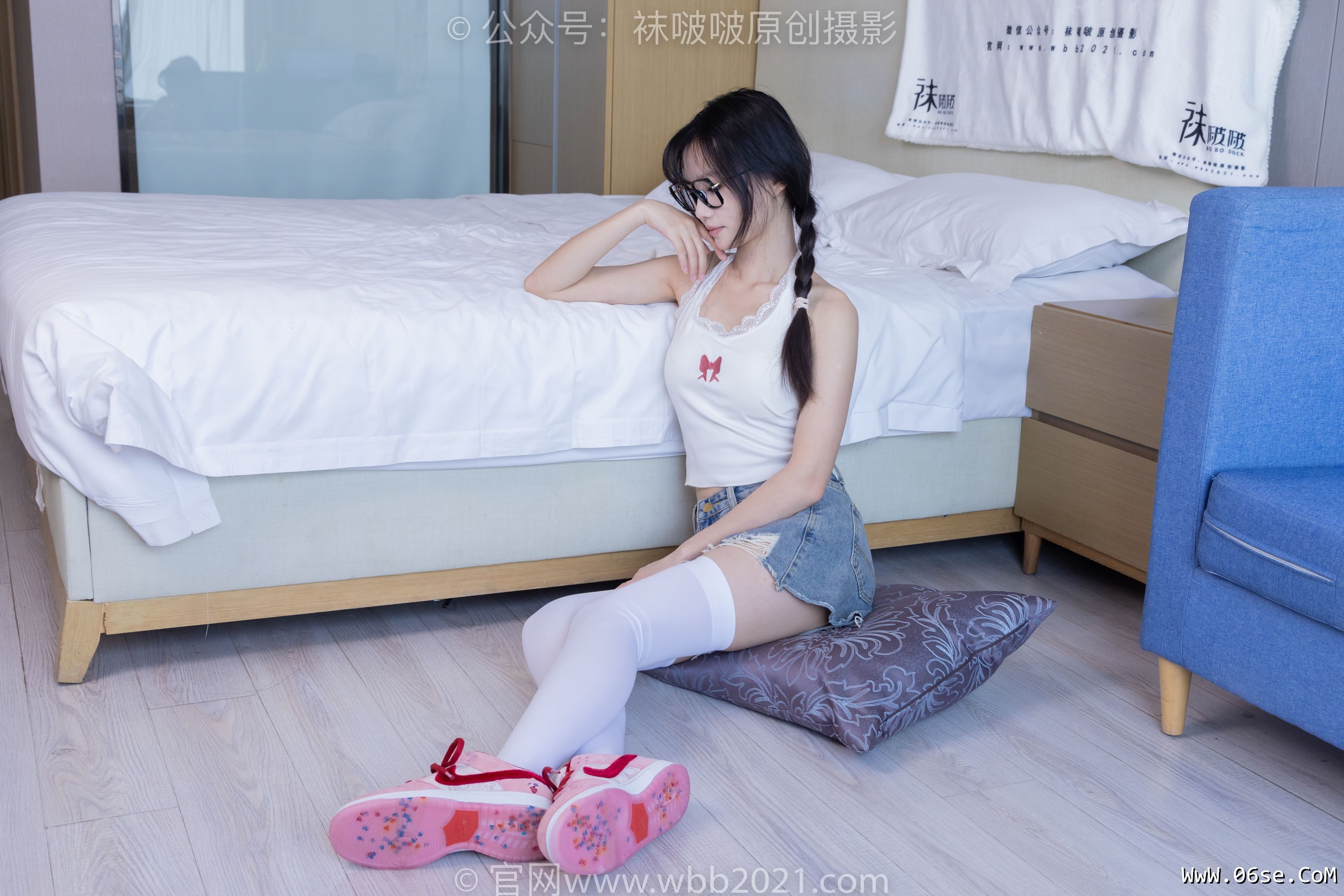 图片[21]-BoBoSocks袜啵啵 No.390 甜甜圈 -板鞋、厚黑丝大腿袜、厚白丝大腿袜[148P]-六色网