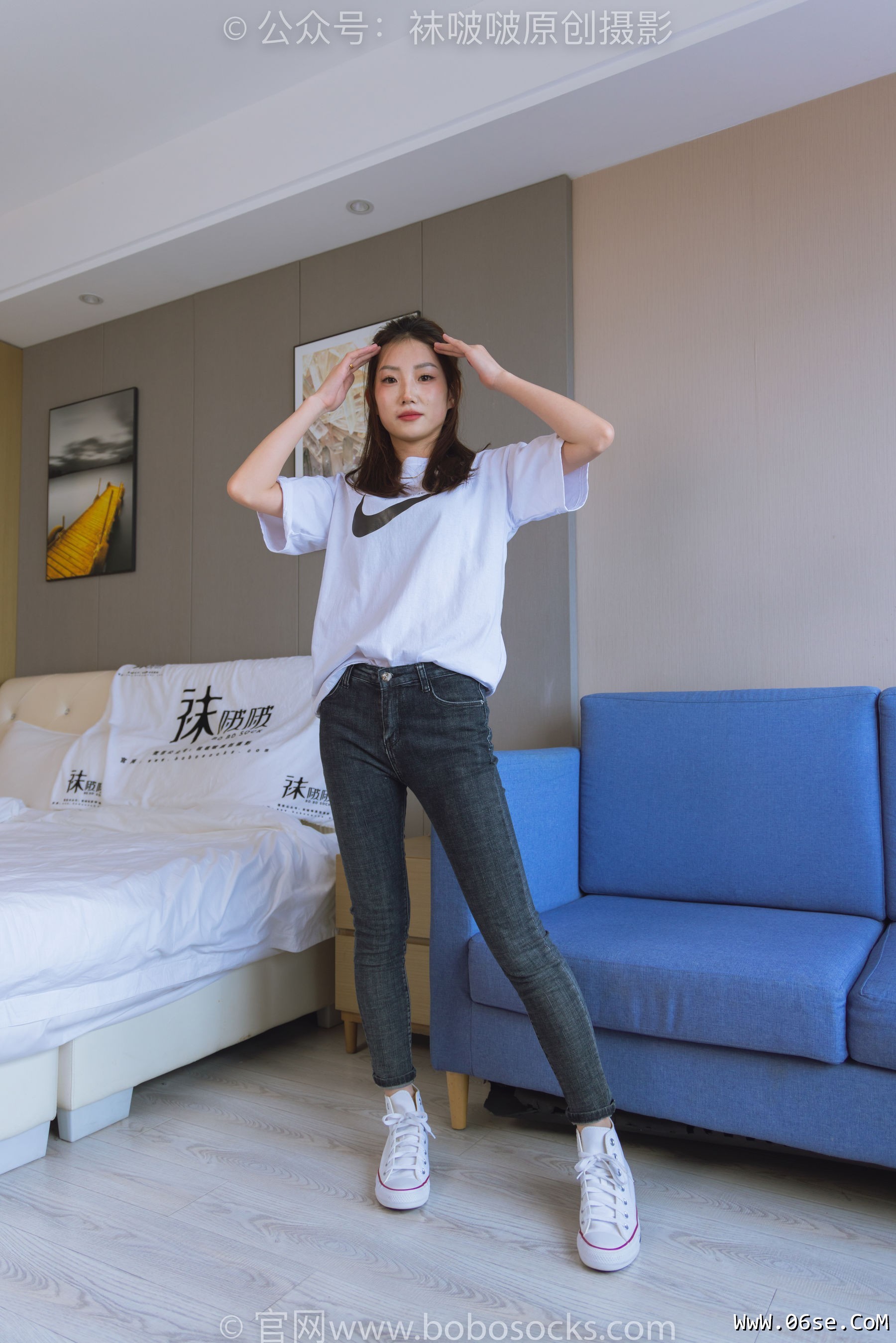 图片[49]-BoBoSocks袜啵啵 No.220 小沫-两双板鞋、短肉丝、裸足[140P]-六色网