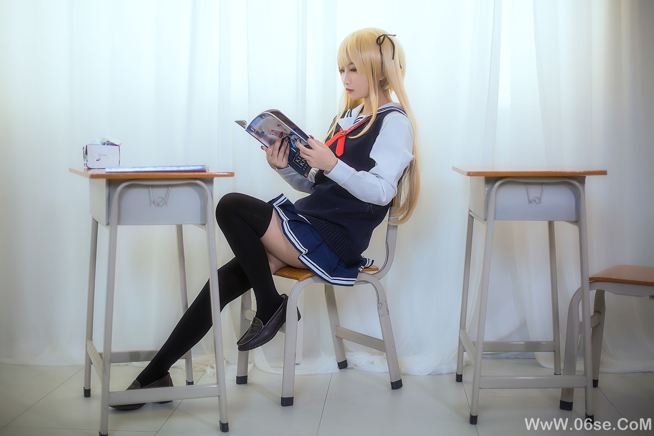 图片[6]-白嫩美少女鬼畜瑶 校服[15P]-六色网
