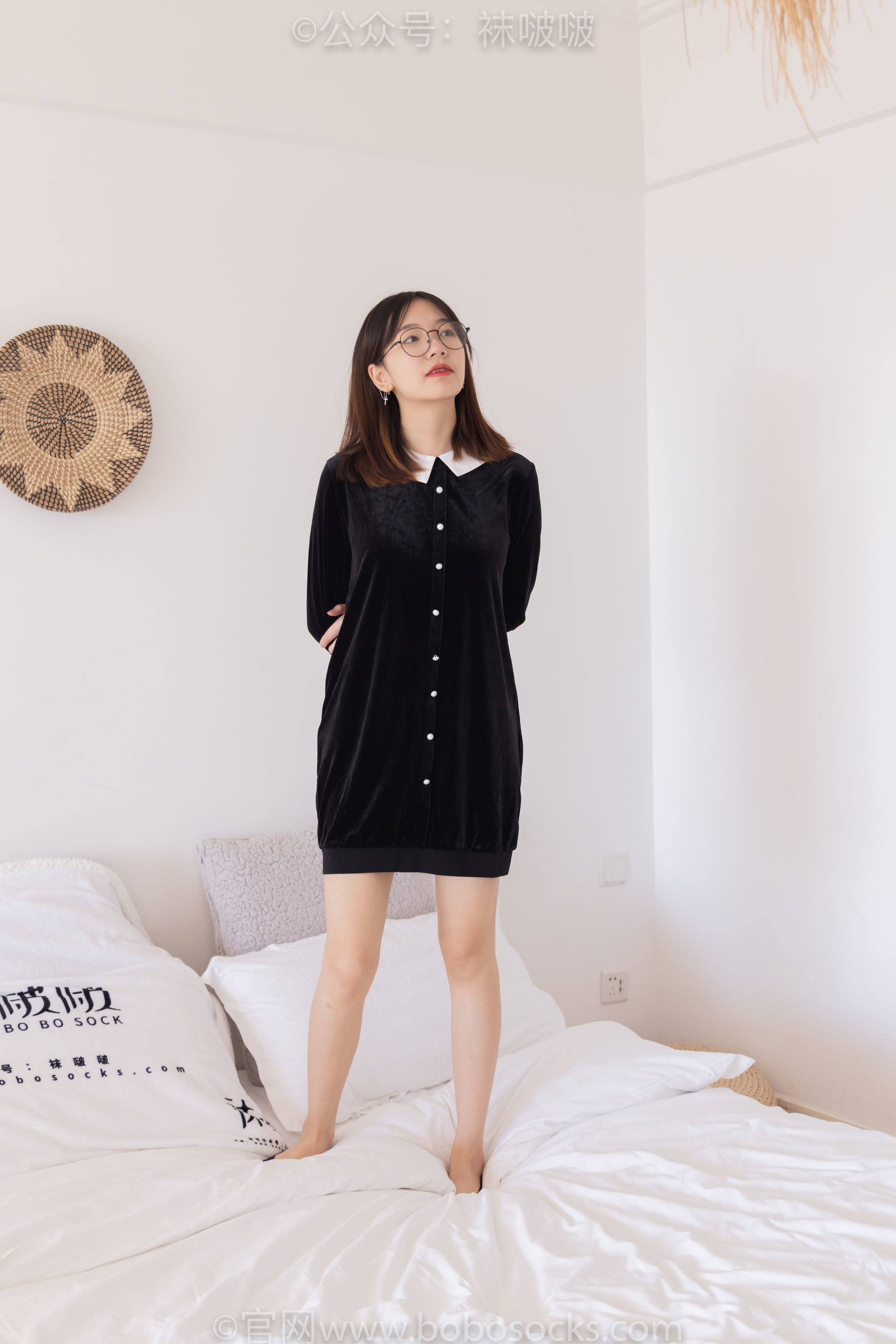 图片[130]-BoBoSocks袜啵啵 No.053 小甜豆-皮鞋、厚黑丝、黑色蕾丝船袜[140P]-六色网