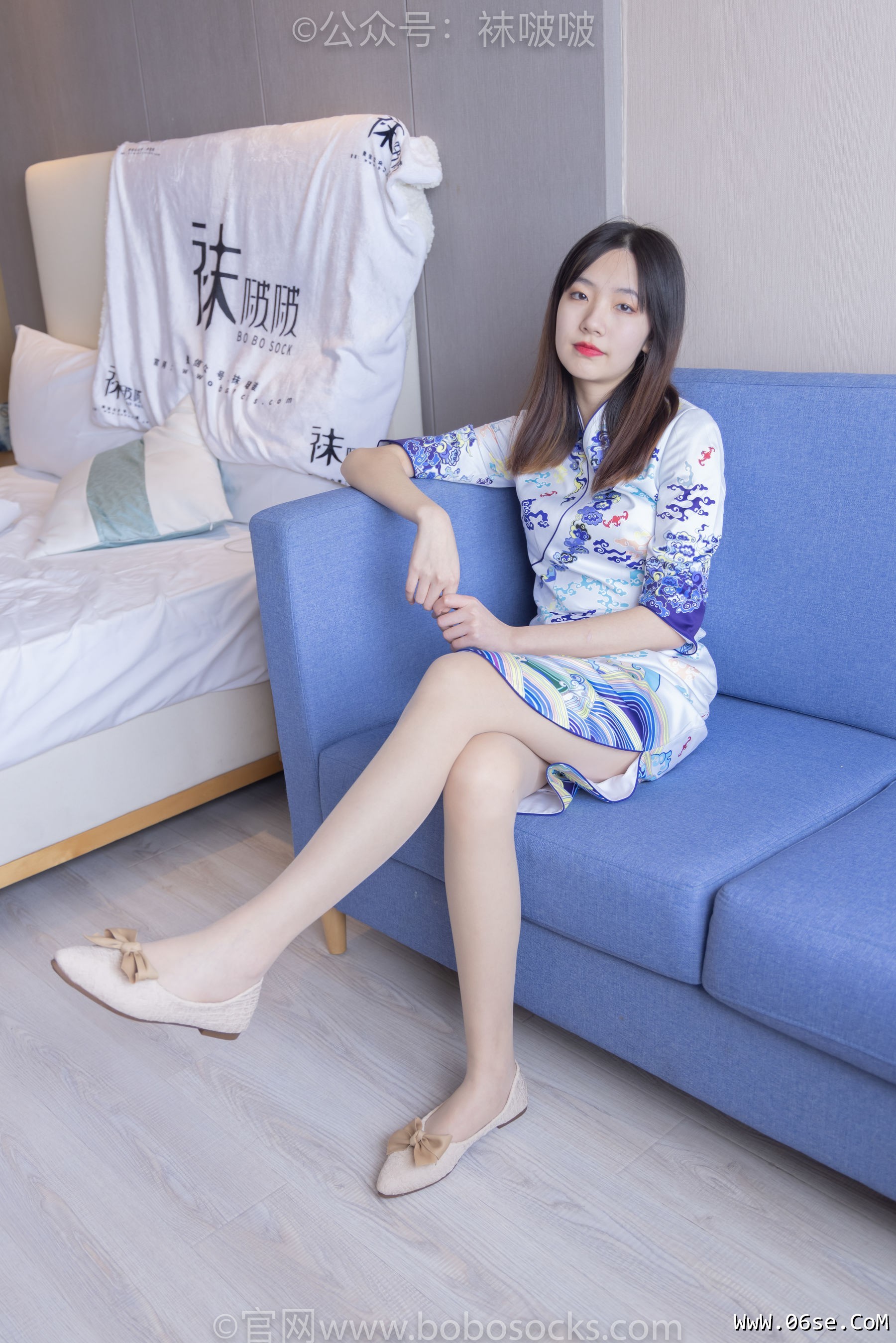 图片[18]-BoBoSocks袜啵啵 No.082 小甜豆-旗袍、皮底鞋、高跟鞋、肉丝、灰丝[140P]-六色网