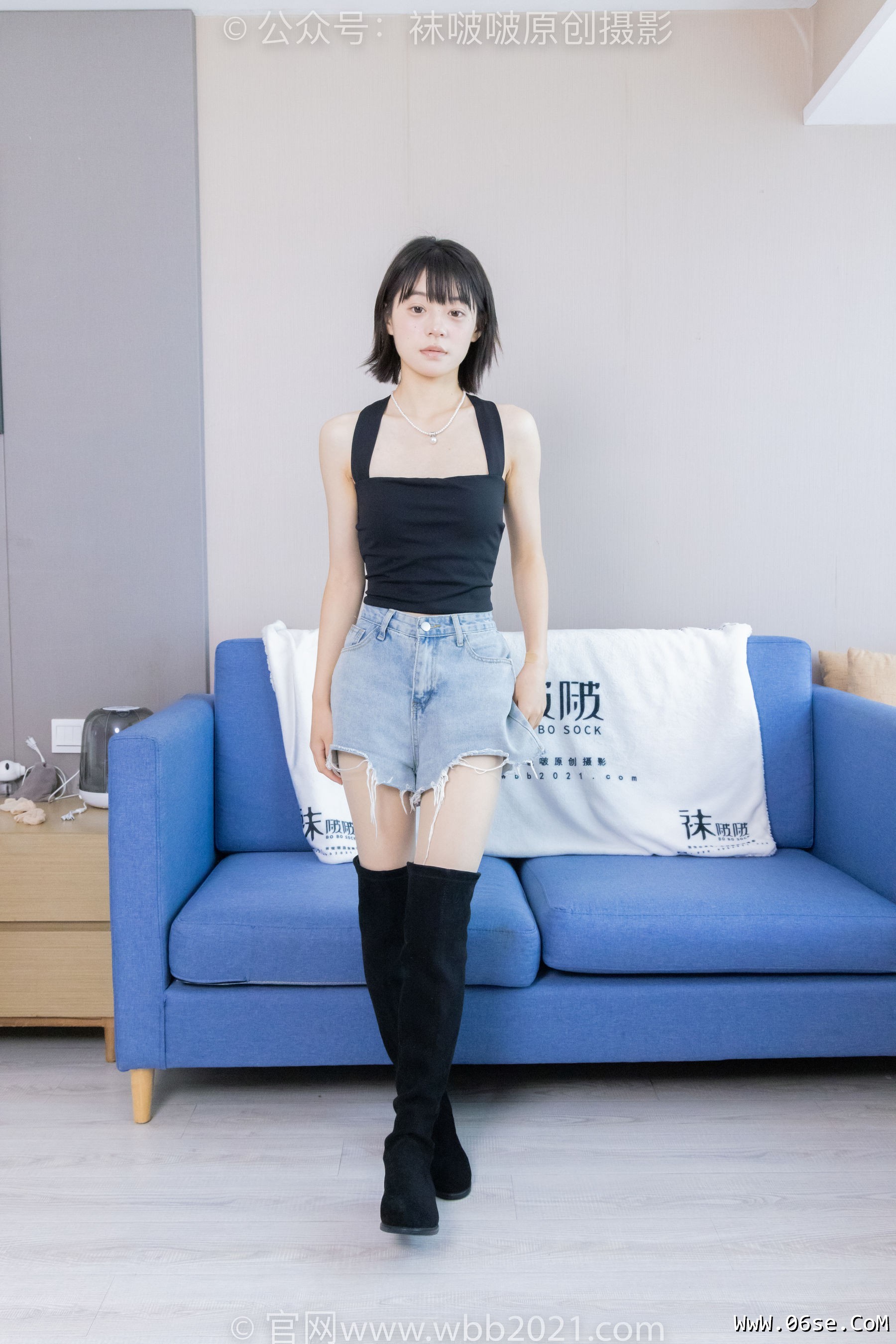 图片[75]-BoBoSocks袜啵啵 No.422 糯米 -长靴、白棉袜、肉丝[140P]-六色网