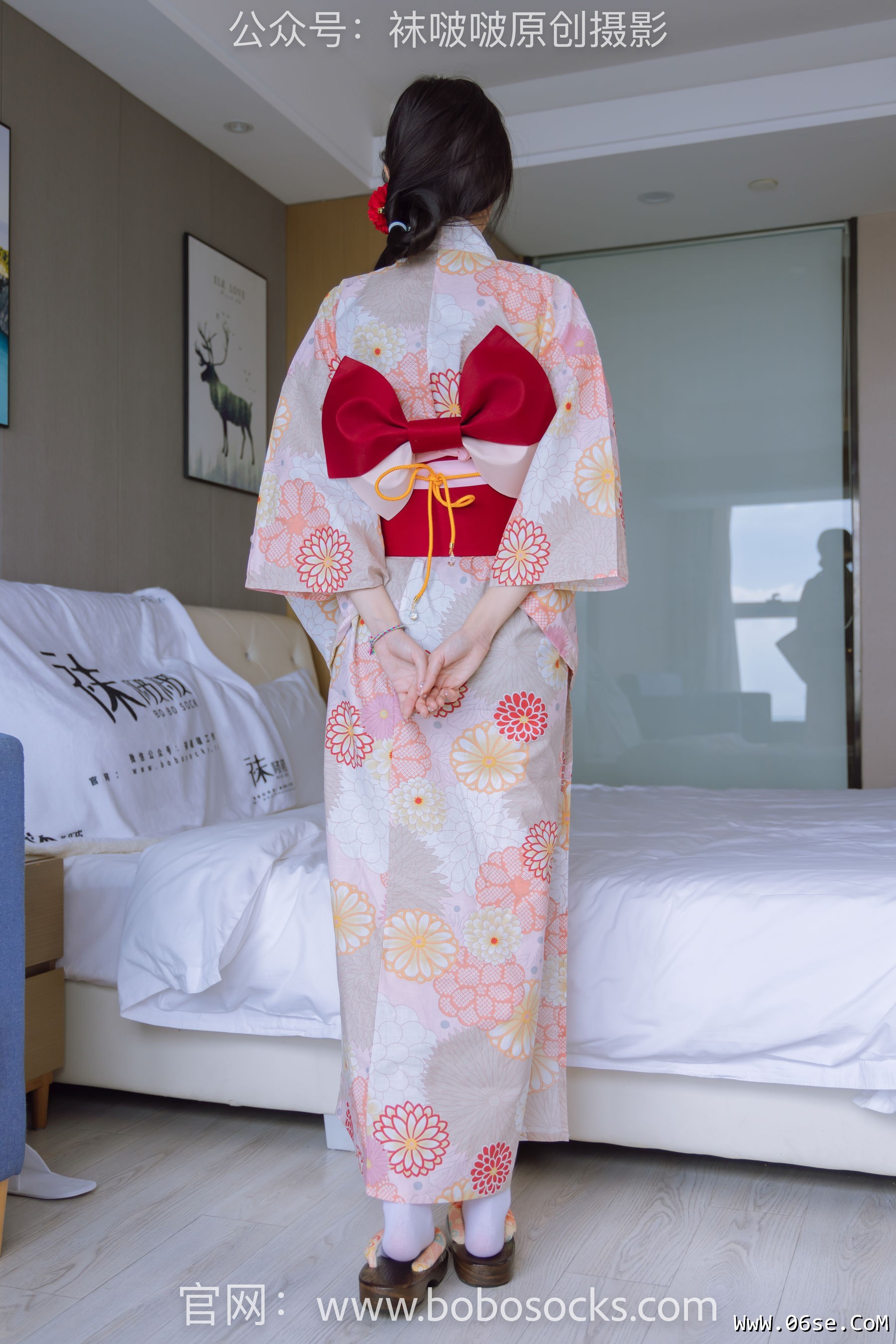 图片[110]-BoBoSocks袜啵啵 No.137 稚予-木屐、分指白棉袜、裸足、和风浴衣[170P]-六色网