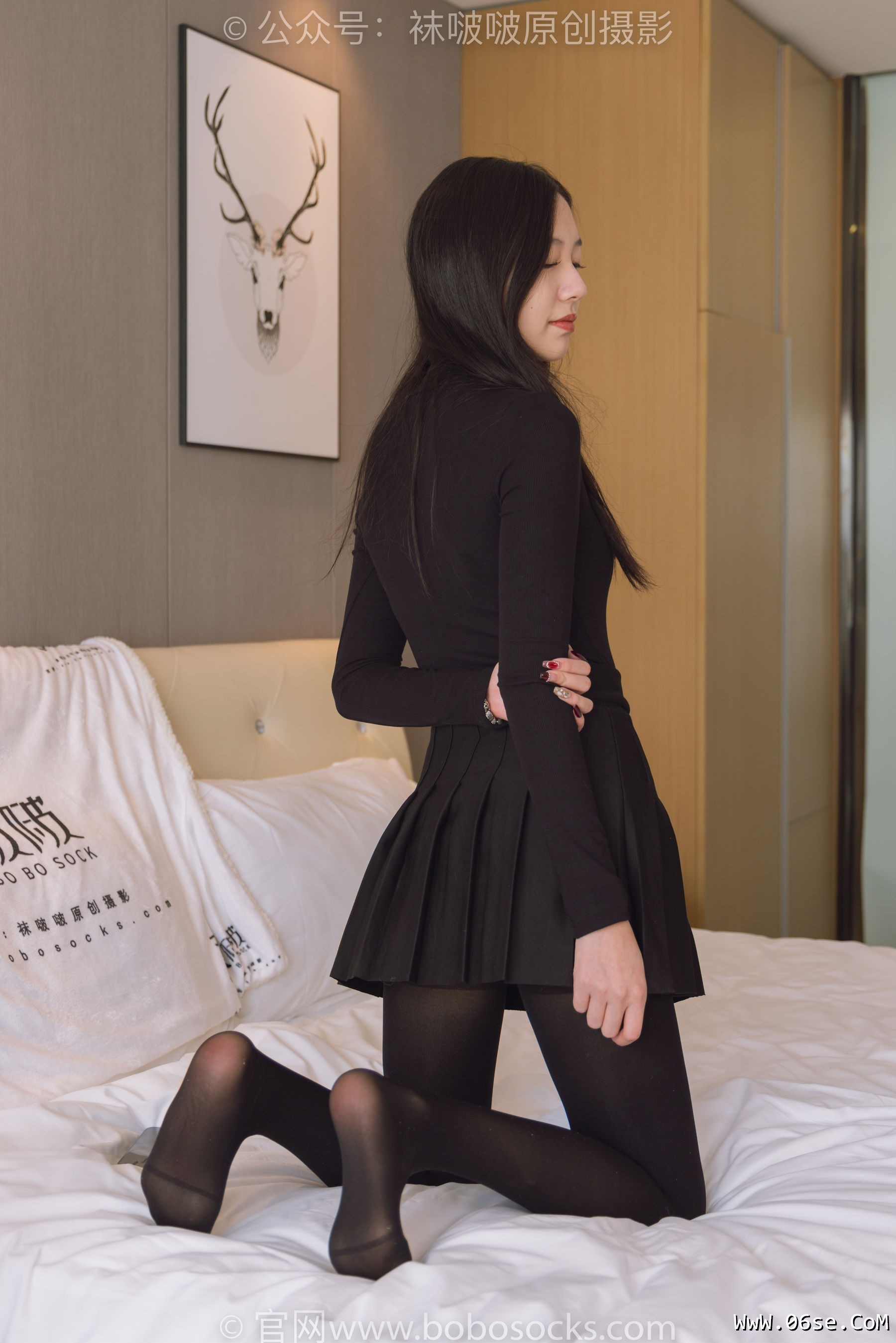 图片[100]-BoBoSocks袜啵啵 No.184 小甜豆-黑皮鞋、厚黑丝[140P]-六色网