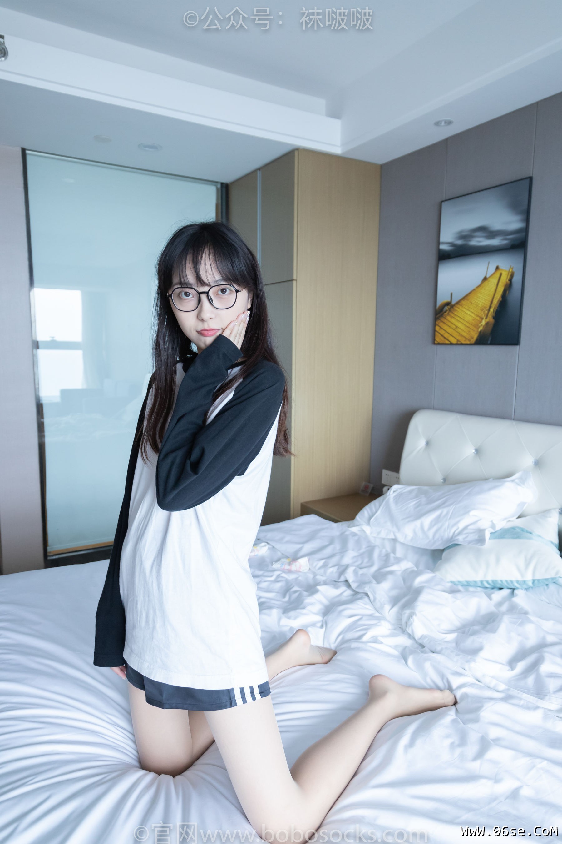 图片[134]-BoBoSocks袜啵啵 No.015 稚予-阿迪板鞋、白色短棉袜、肉丝[148P]-六色网