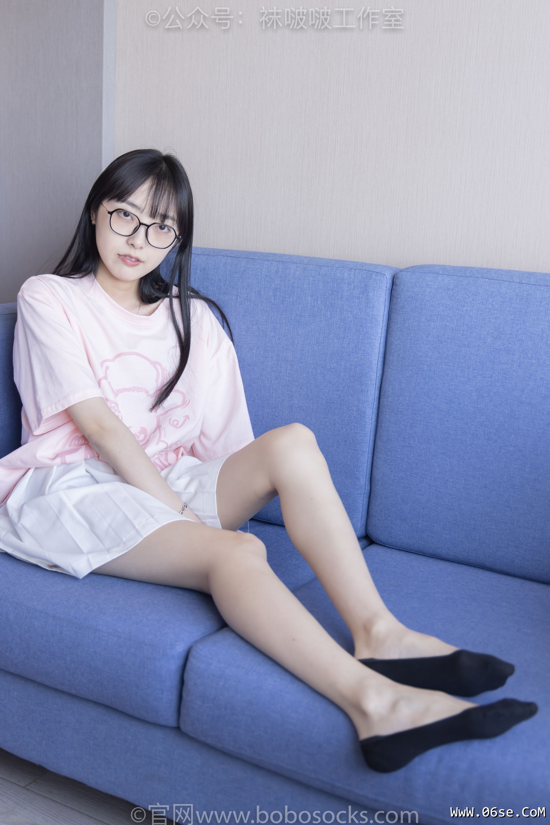 图片[126]-BoBoSocks袜啵啵 No.091 稚予-板鞋、淡粉色船袜、黑色船袜、裸足[148P]-六色网