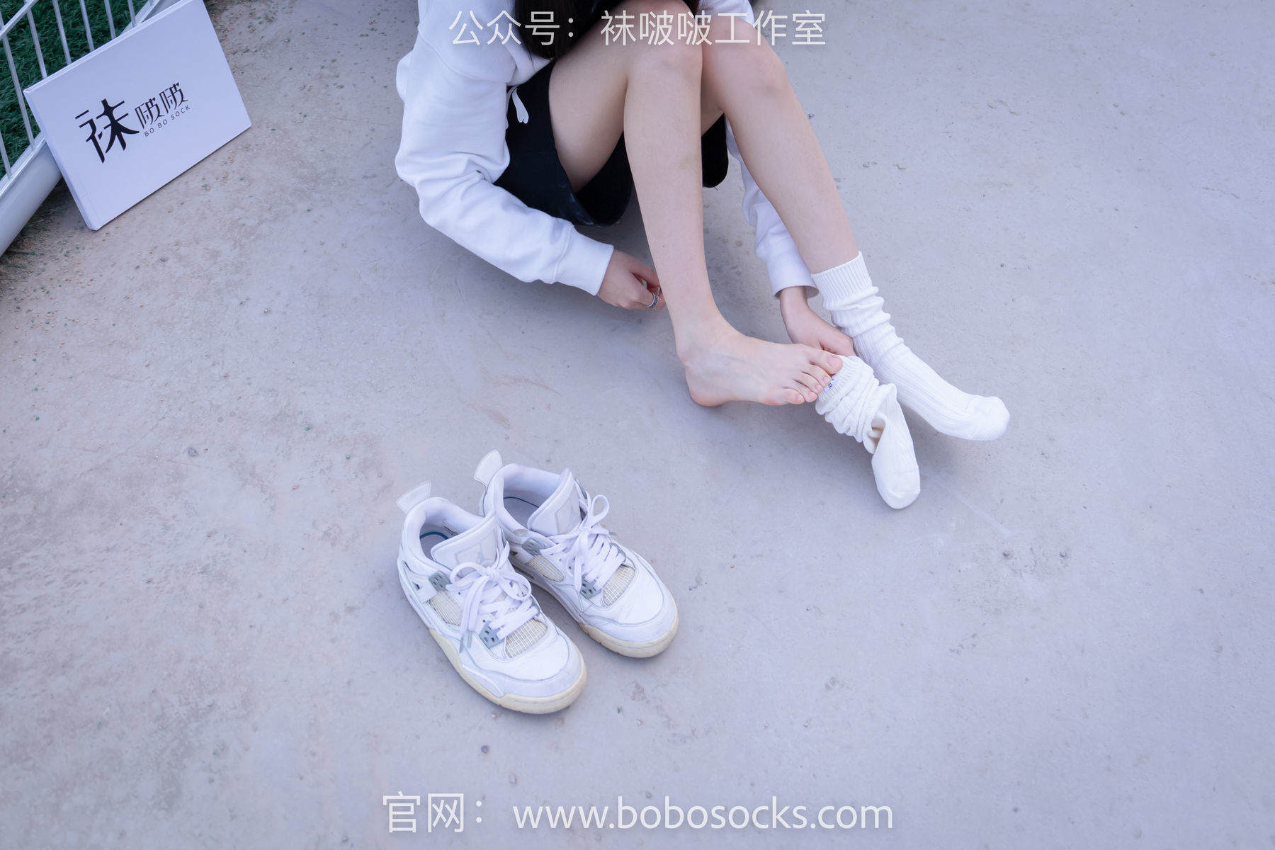 图片[95]-BoBoSocks袜啵啵 No.103 稚予-AJ篮球鞋、白棉袜、裸足[134P]-六色网