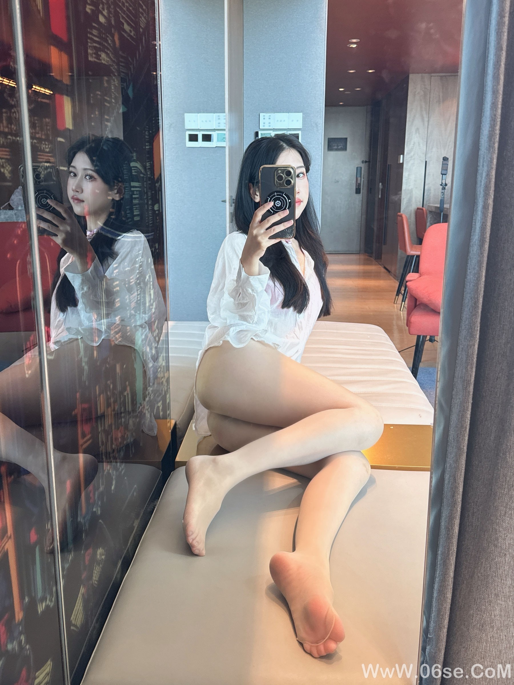图片[60]-微博人气Coser不呆猫 – 粉色衬衣女友[66P]-六色网