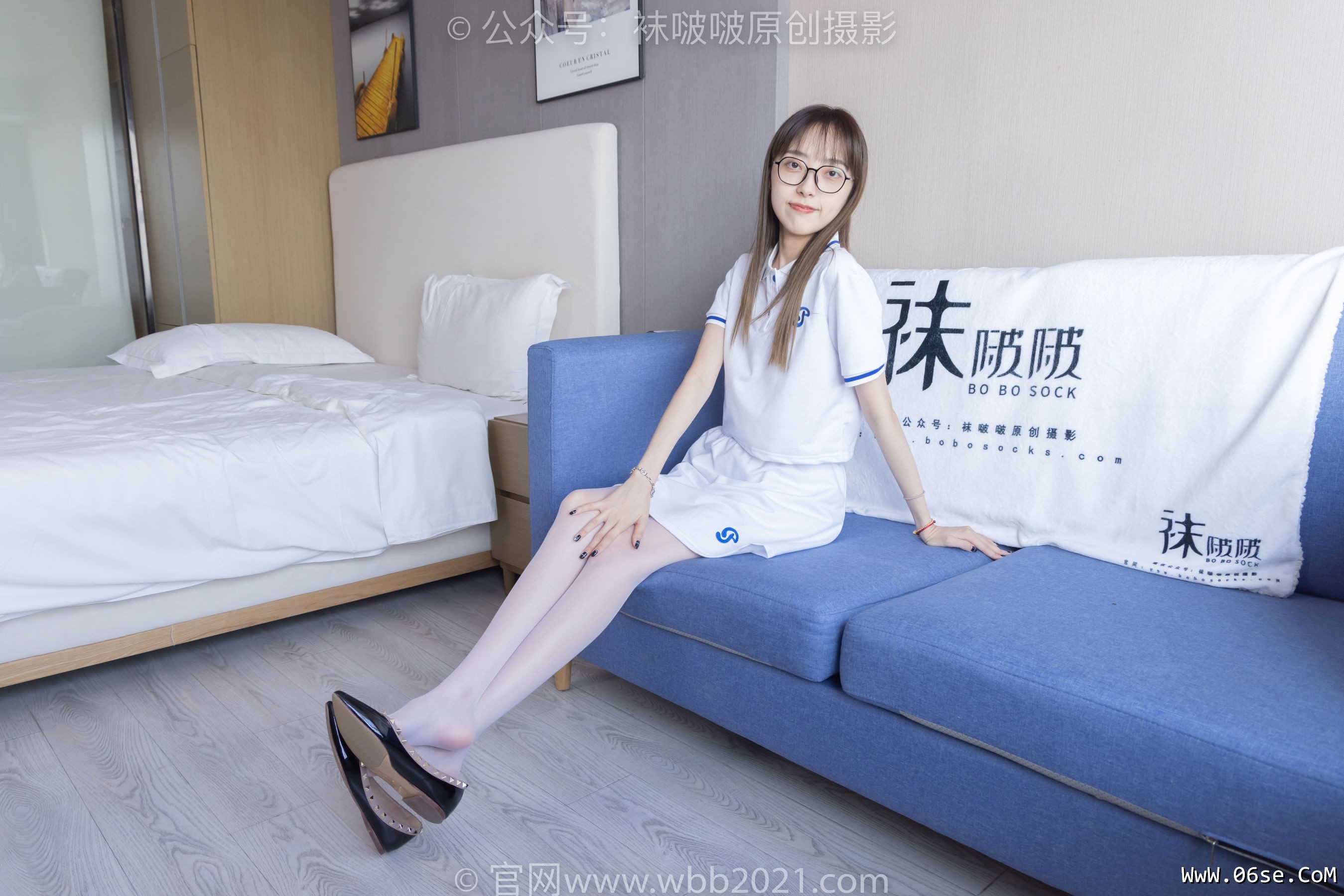 图片[98]-BoBoSocks袜啵啵 No.344 稚予 -板鞋、平底鞋、白丝[150P]-六色网