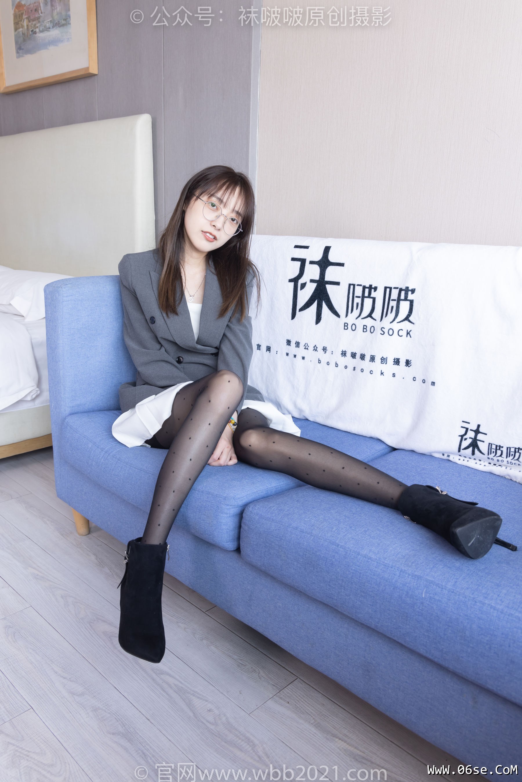 图片[74]-BoBoSocks袜啵啵 No.352 稚予 -短靴、波点黑丝[145P]-六色网