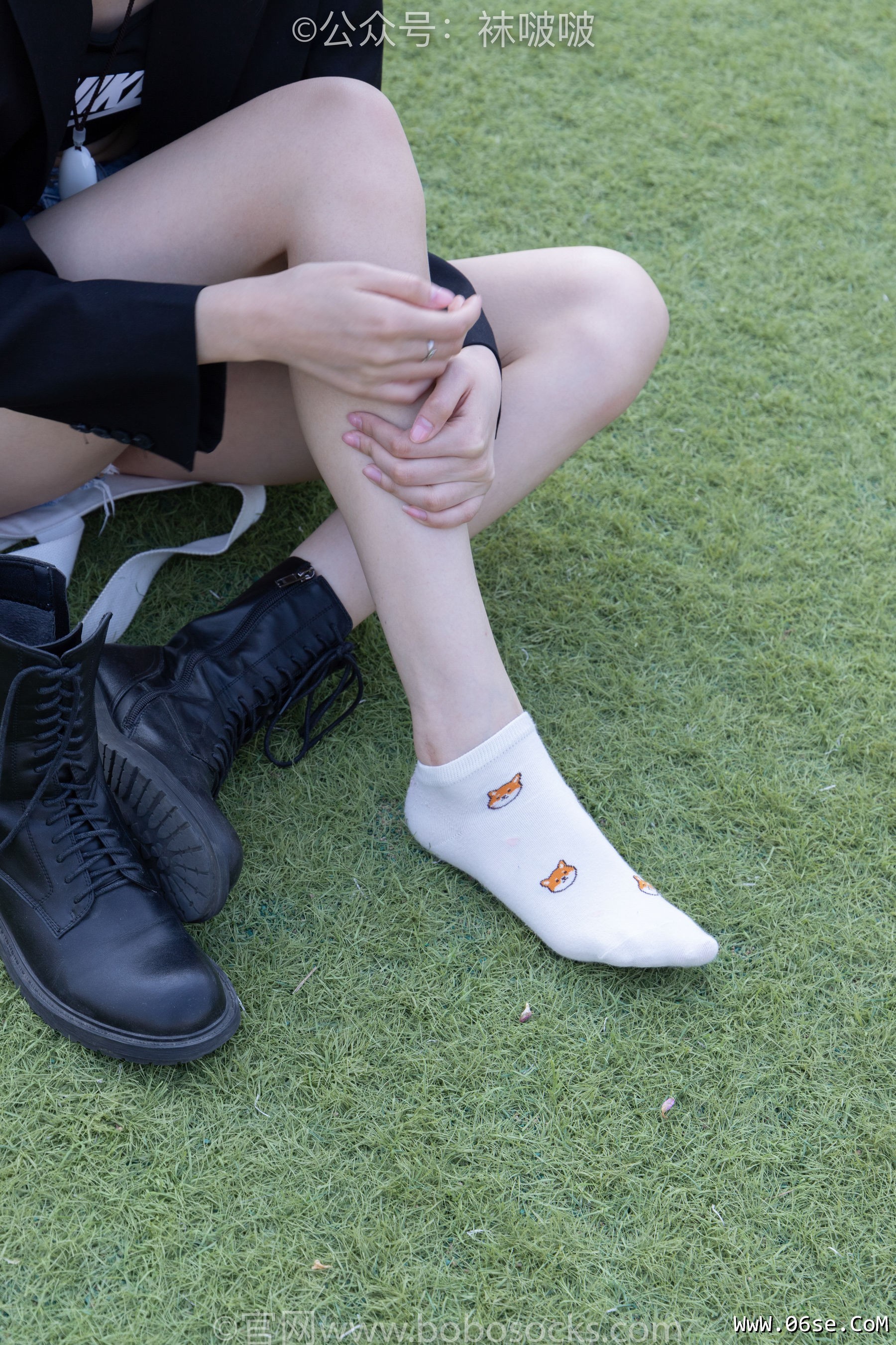图片[40]-BoBoSocks袜啵啵 No.010 小甜豆-马丁靴、白色短棉袜、裸足[117P]-六色网