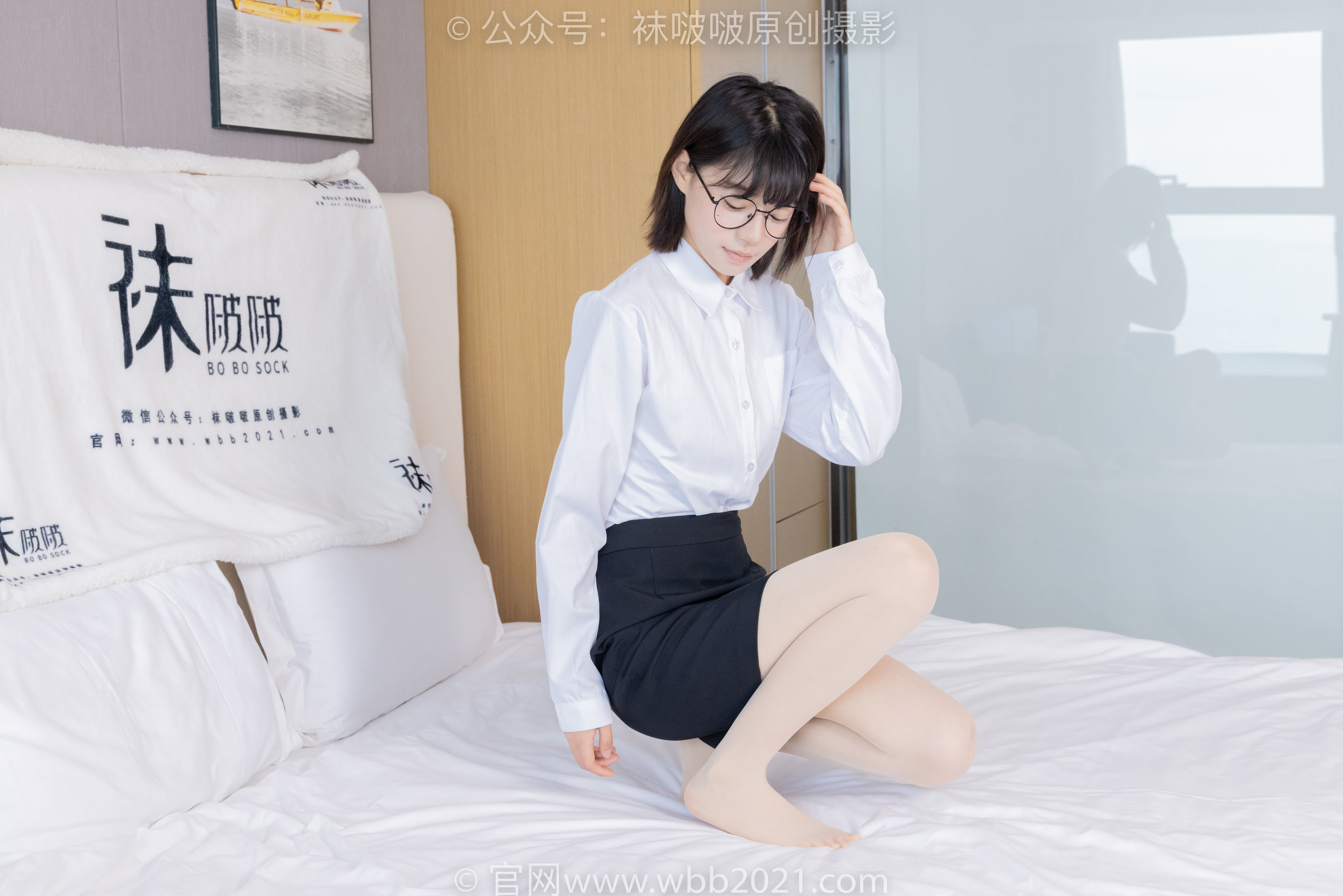 图片[6]-BoBoSocks袜啵啵 No.436 糯米 -OL制服、两双平底鞋、薄黑丝、厚肉丝[150P]-六色网