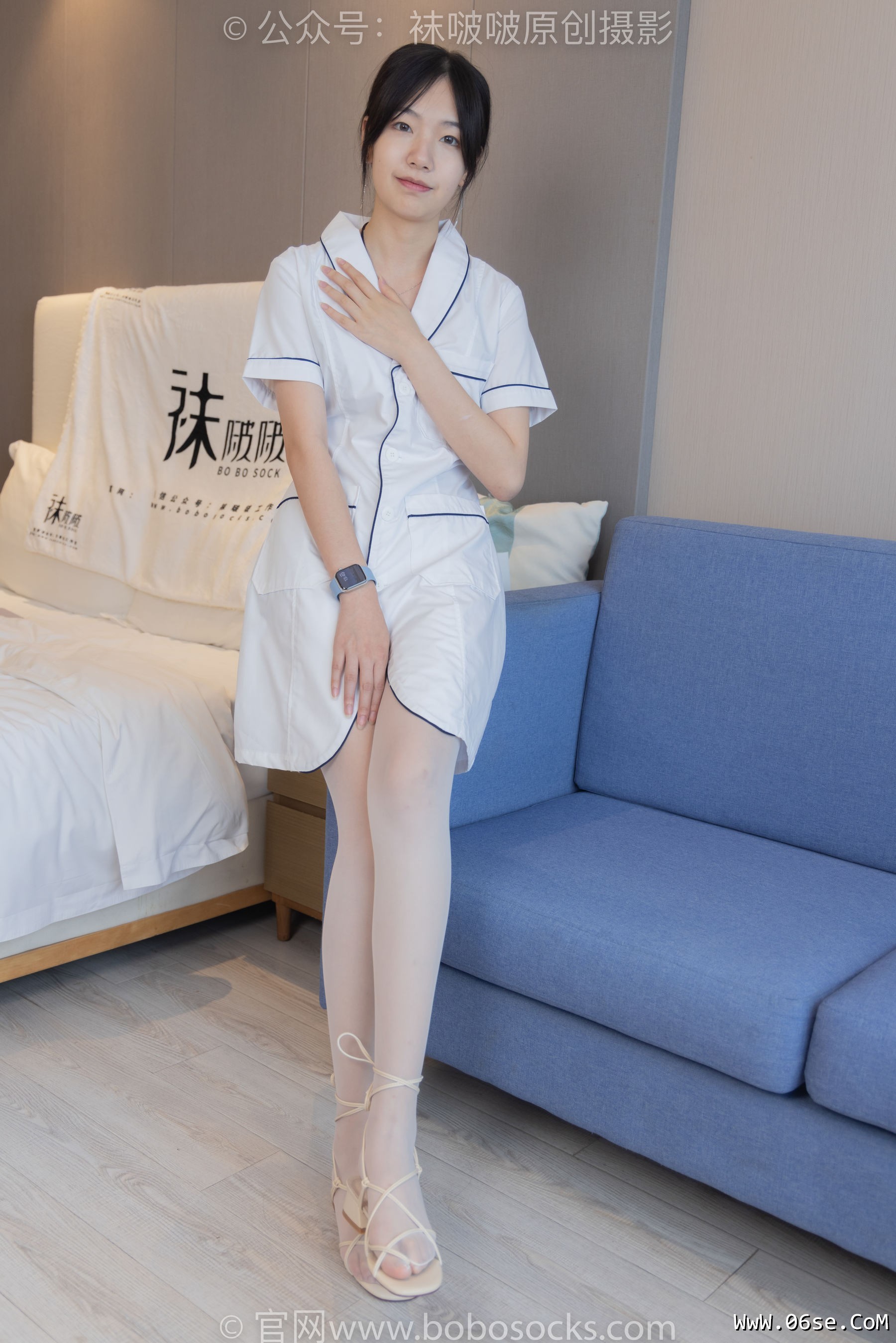 图片[56]-BoBoSocks袜啵啵 No.206 小甜豆 -绑带凉鞋、白丝大腿袜、小护士服[142P]-六色网