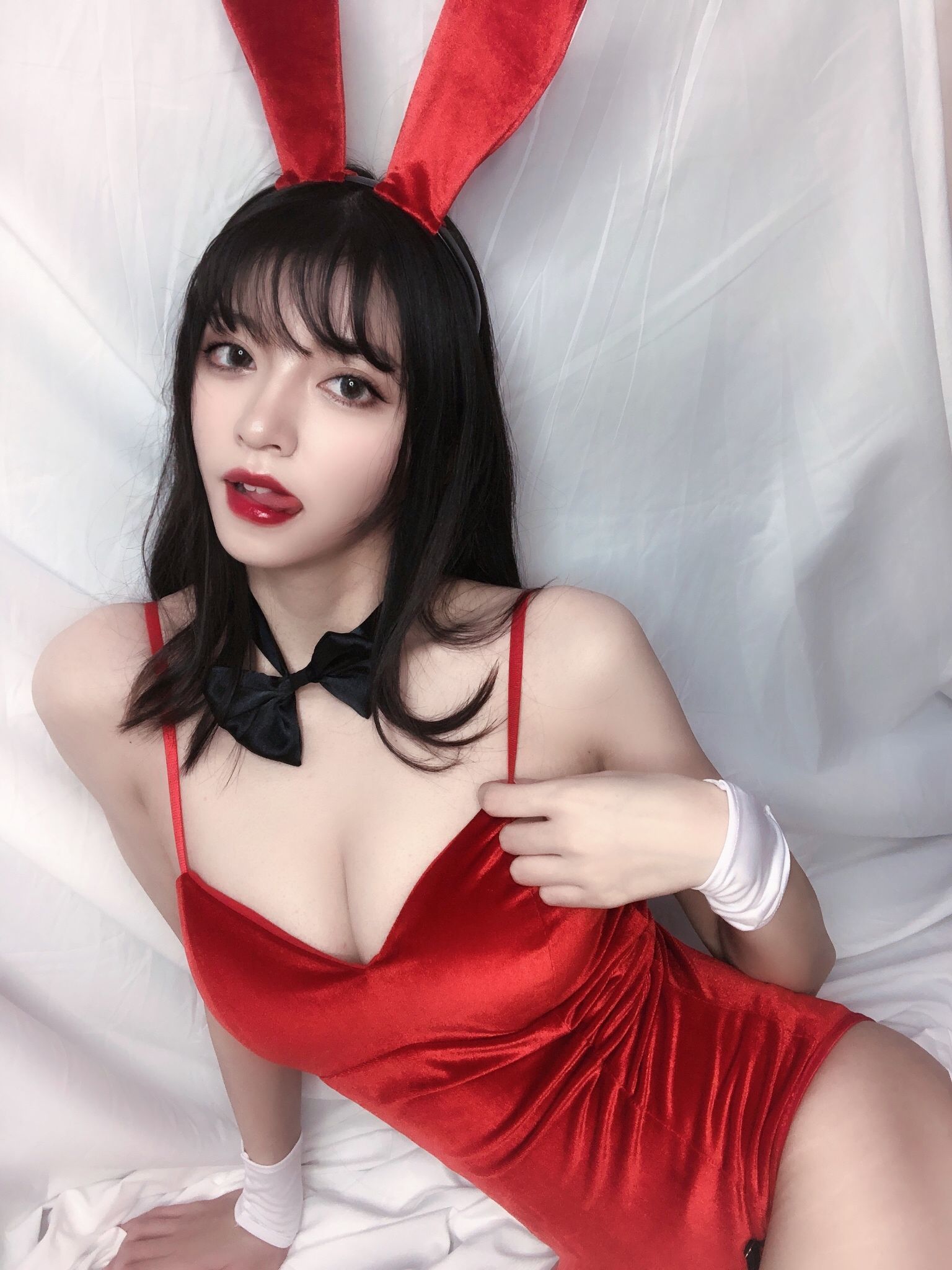 图片[61]-銘銘Kizami 红丝绒兔女郎[64P]-六色网