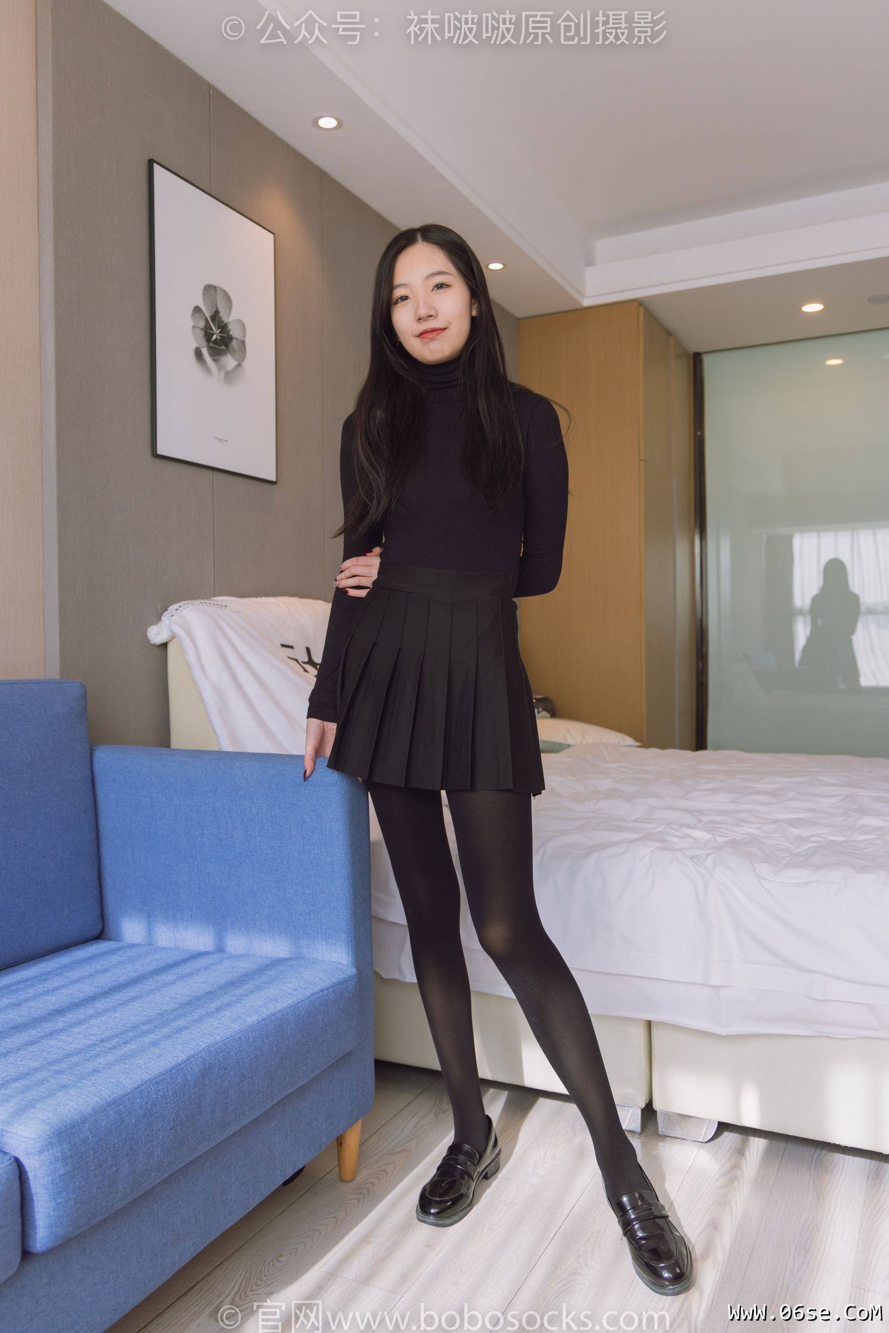 图片[24]-BoBoSocks袜啵啵 No.184 小甜豆-黑皮鞋、厚黑丝[140P]-六色网