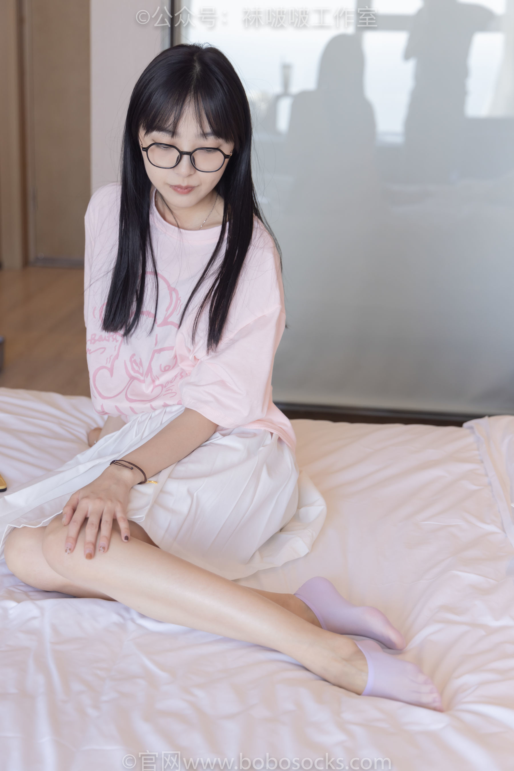 图片[43]-BoBoSocks袜啵啵 No.091 稚予-板鞋、淡粉色船袜、黑色船袜、裸足[148P]-六色网