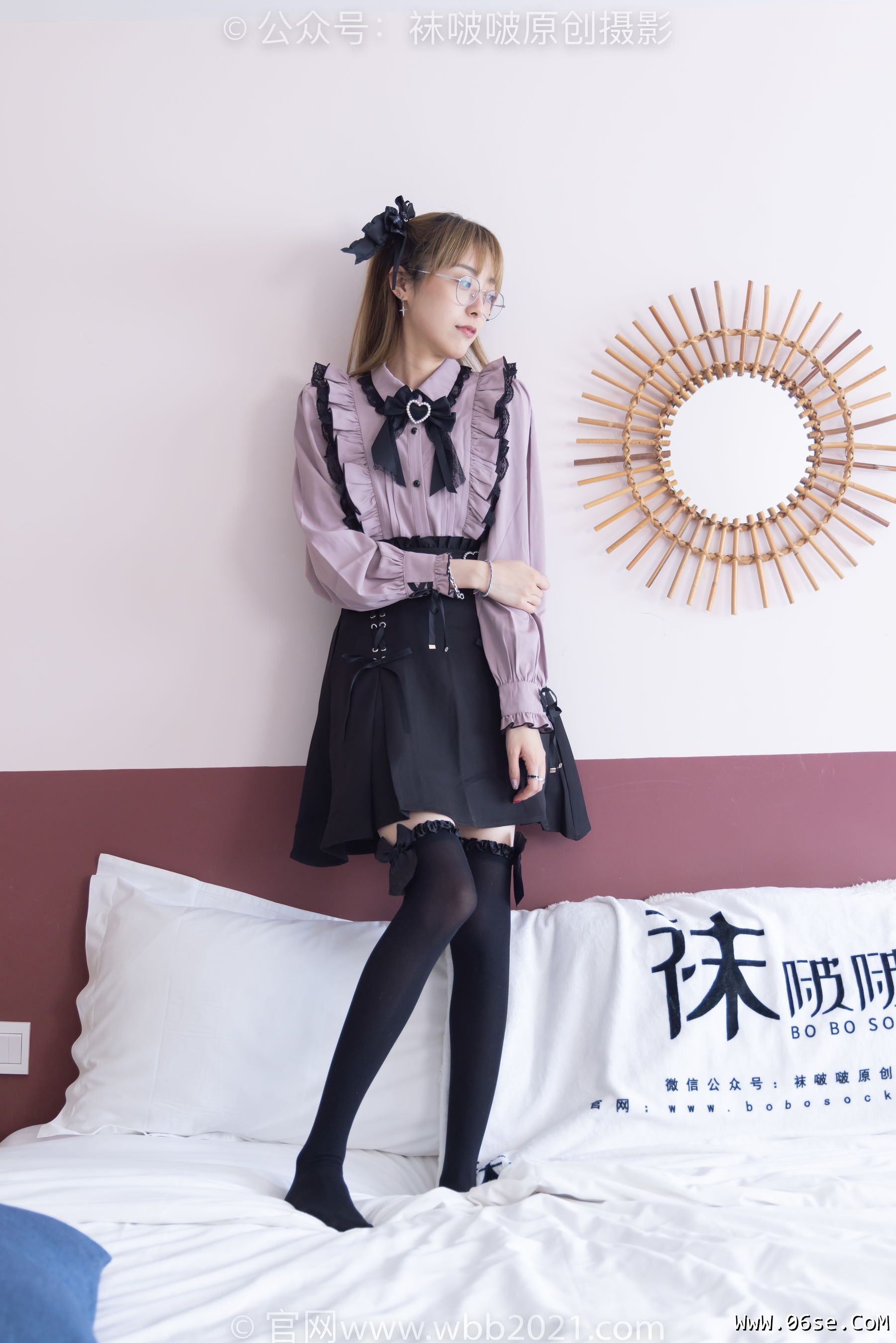 图片[155]-BoBoSocks袜啵啵 No.247 稚予 -皮鞋、黑丝大腿袜、地雷系女友[159P]-六色网