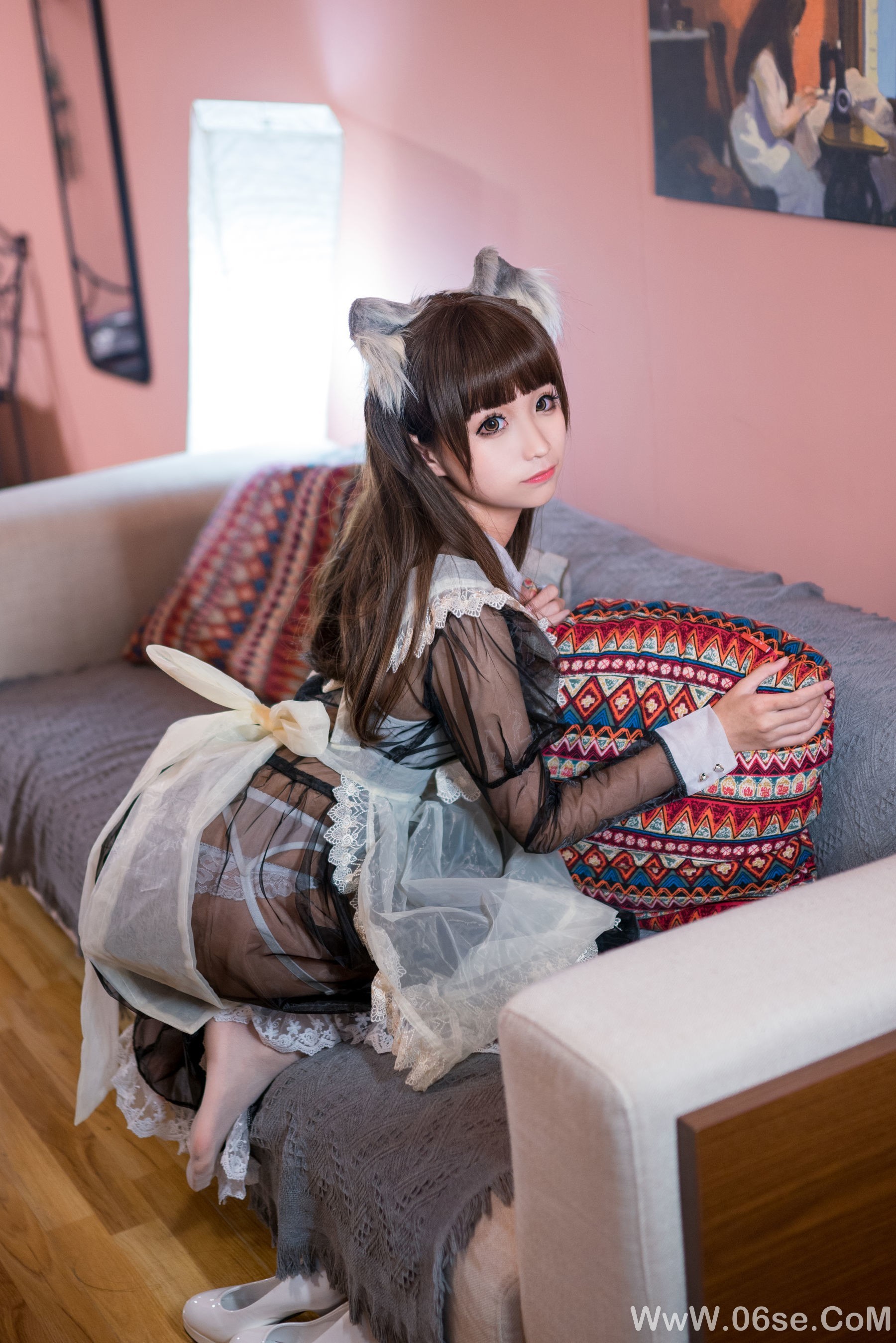 图片[4]-动漫博主蠢沫沫 黑透明女仆[44P]-六色网