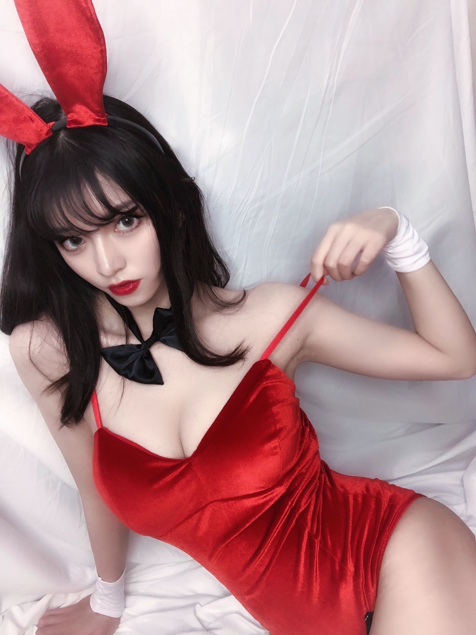图片[2]-銘銘Kizami 红丝绒兔女郎[64P]-六色网