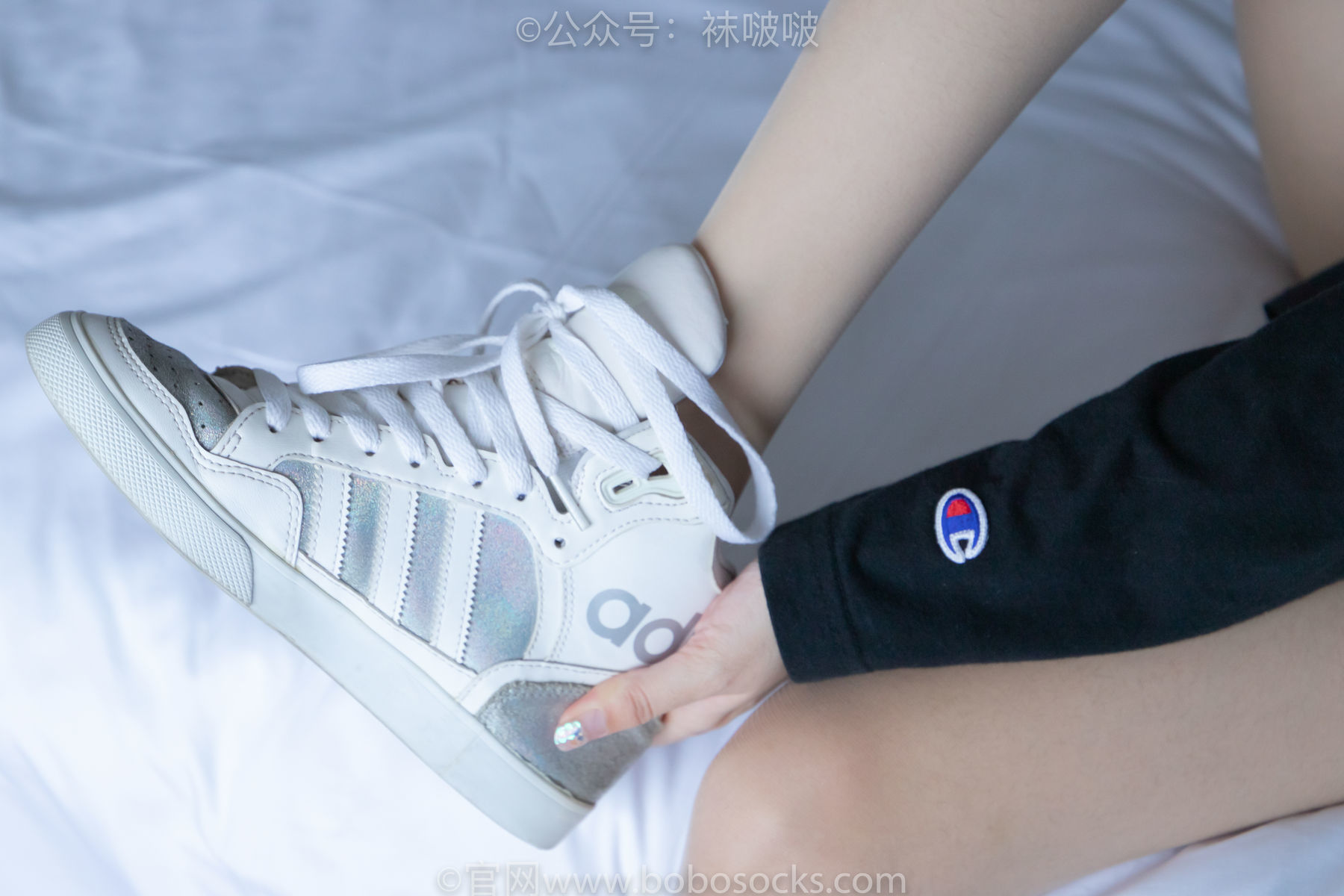 图片[54]-BoBoSocks袜啵啵 No.015 稚予-阿迪板鞋、白色短棉袜、肉丝[148P]-六色网
