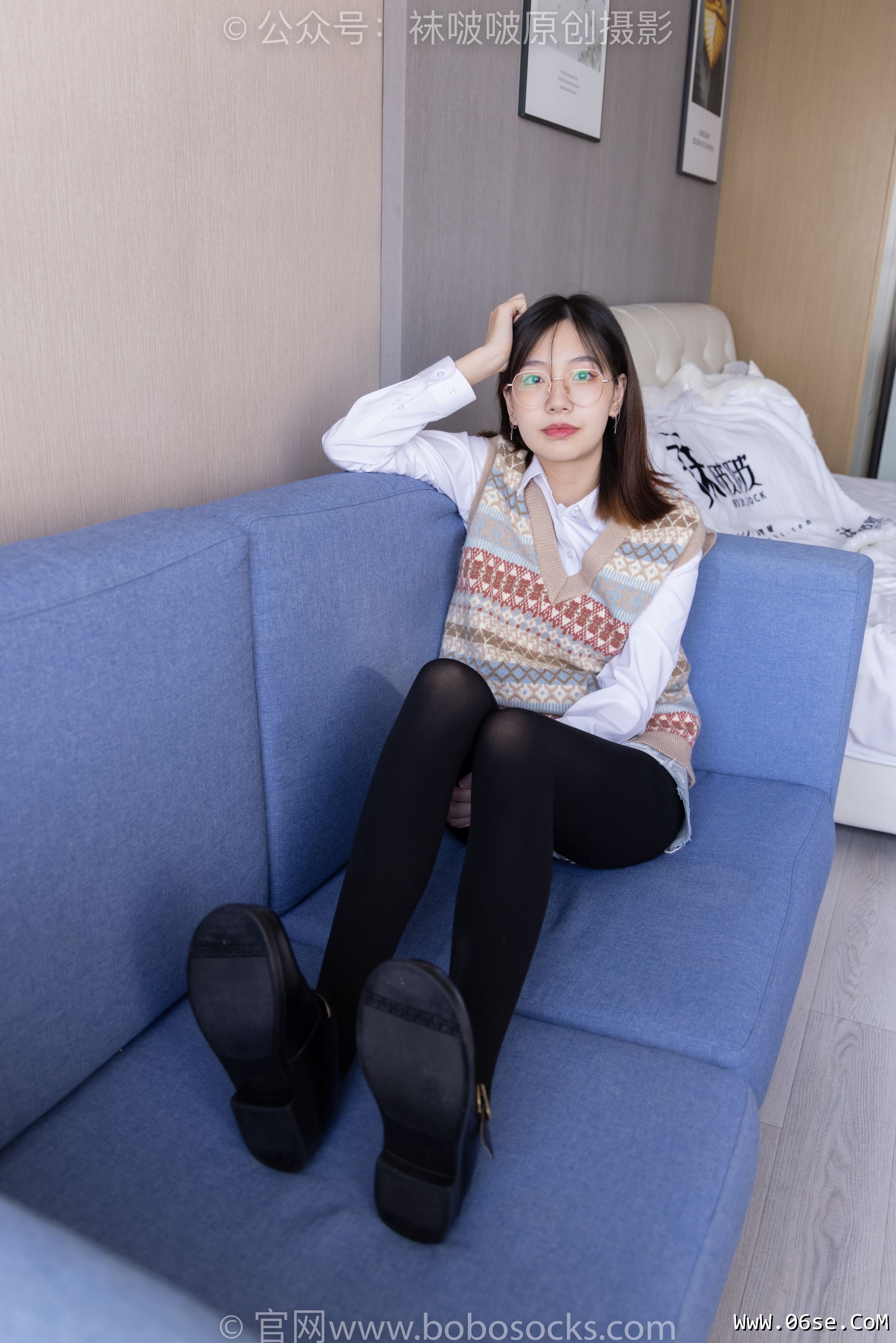 图片[13]-BoBoSocks袜啵啵 No.169 小甜豆-黑皮鞋、厚黑丝、厚肉丝[145P]-六色网