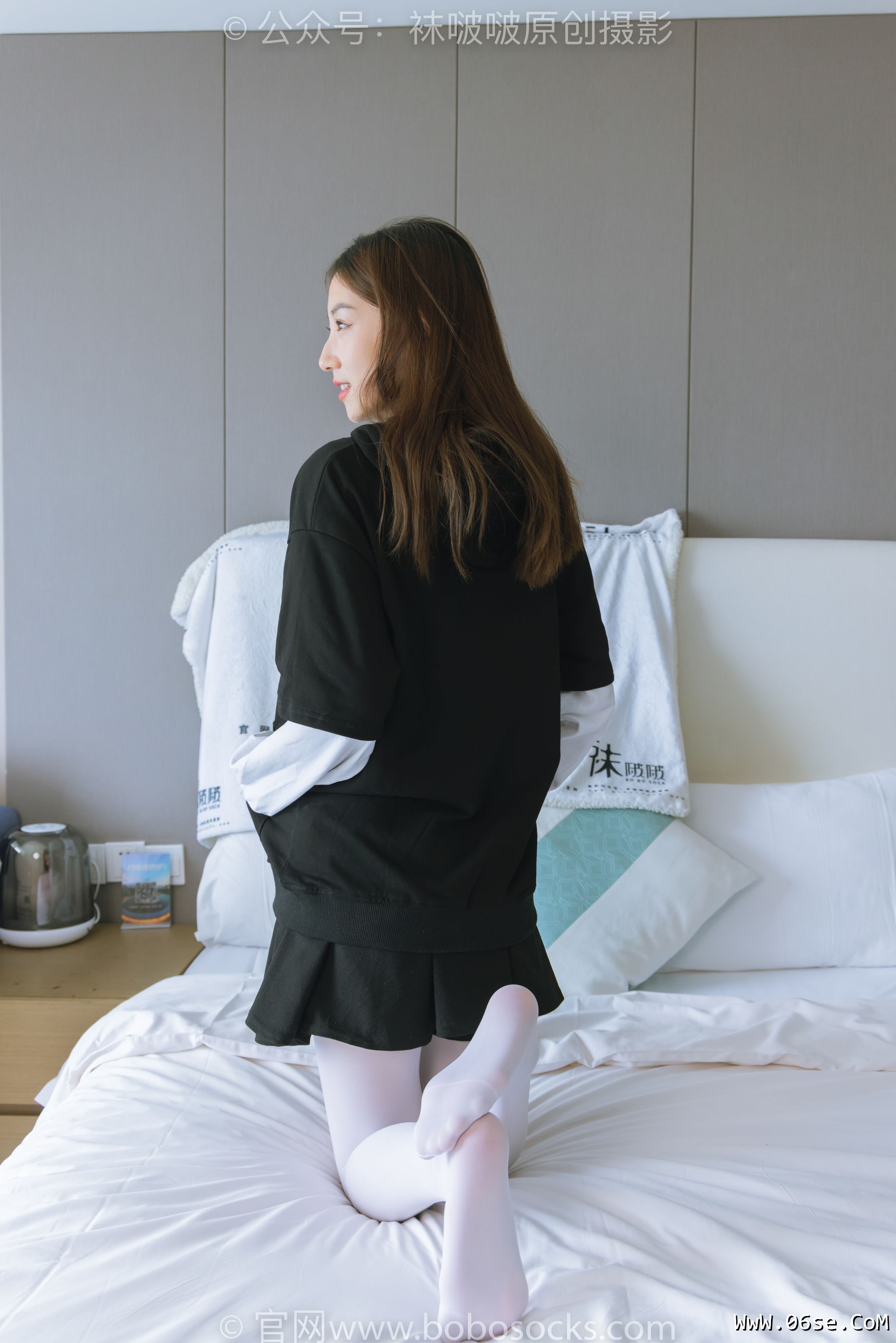 图片[134]-BoBoSocks袜啵啵 No.214 小沫 -黑色运动鞋、厚白丝[142P]-六色网