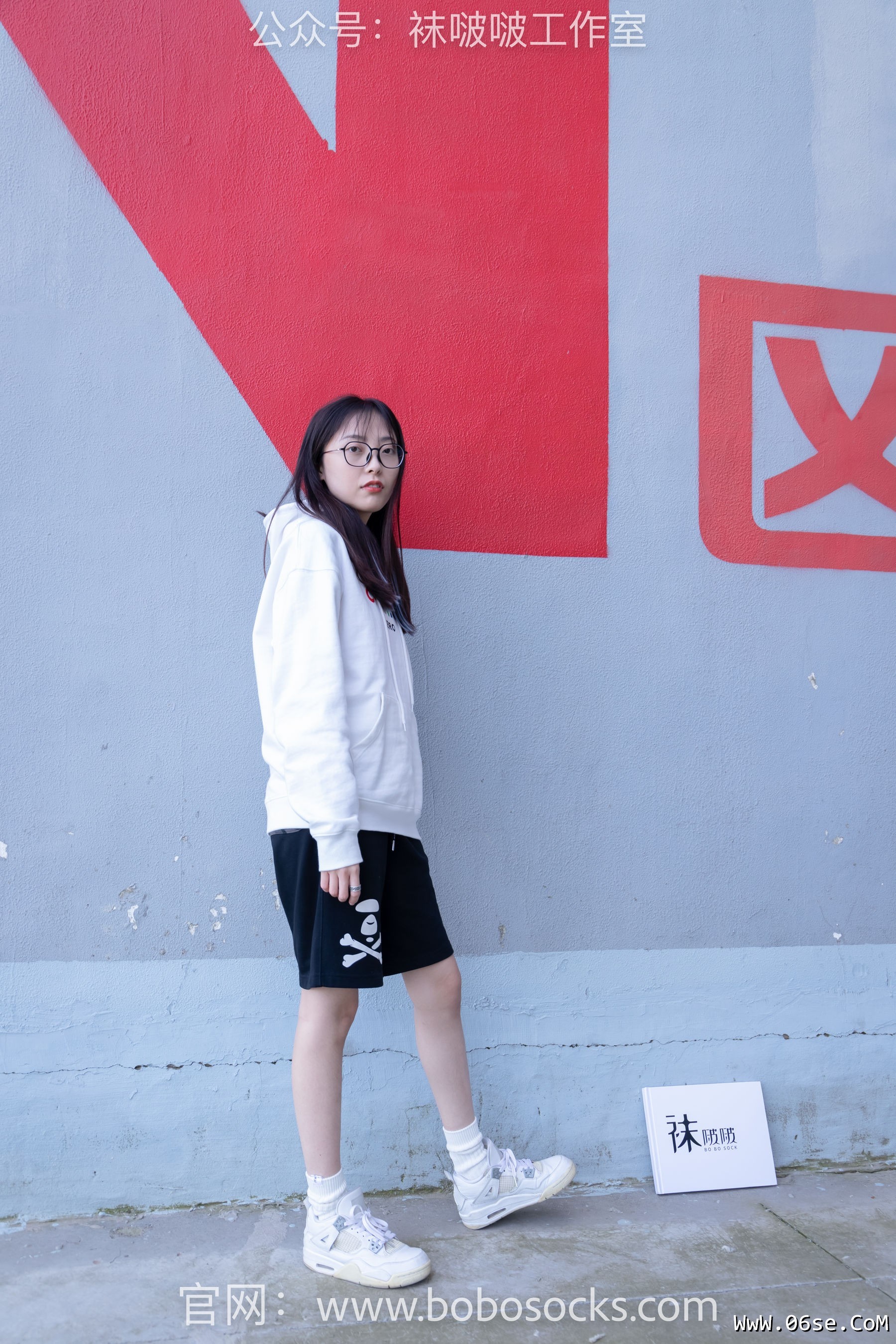 图片[3]-BoBoSocks袜啵啵 No.103 稚予-AJ篮球鞋、白棉袜、裸足[134P]-六色网