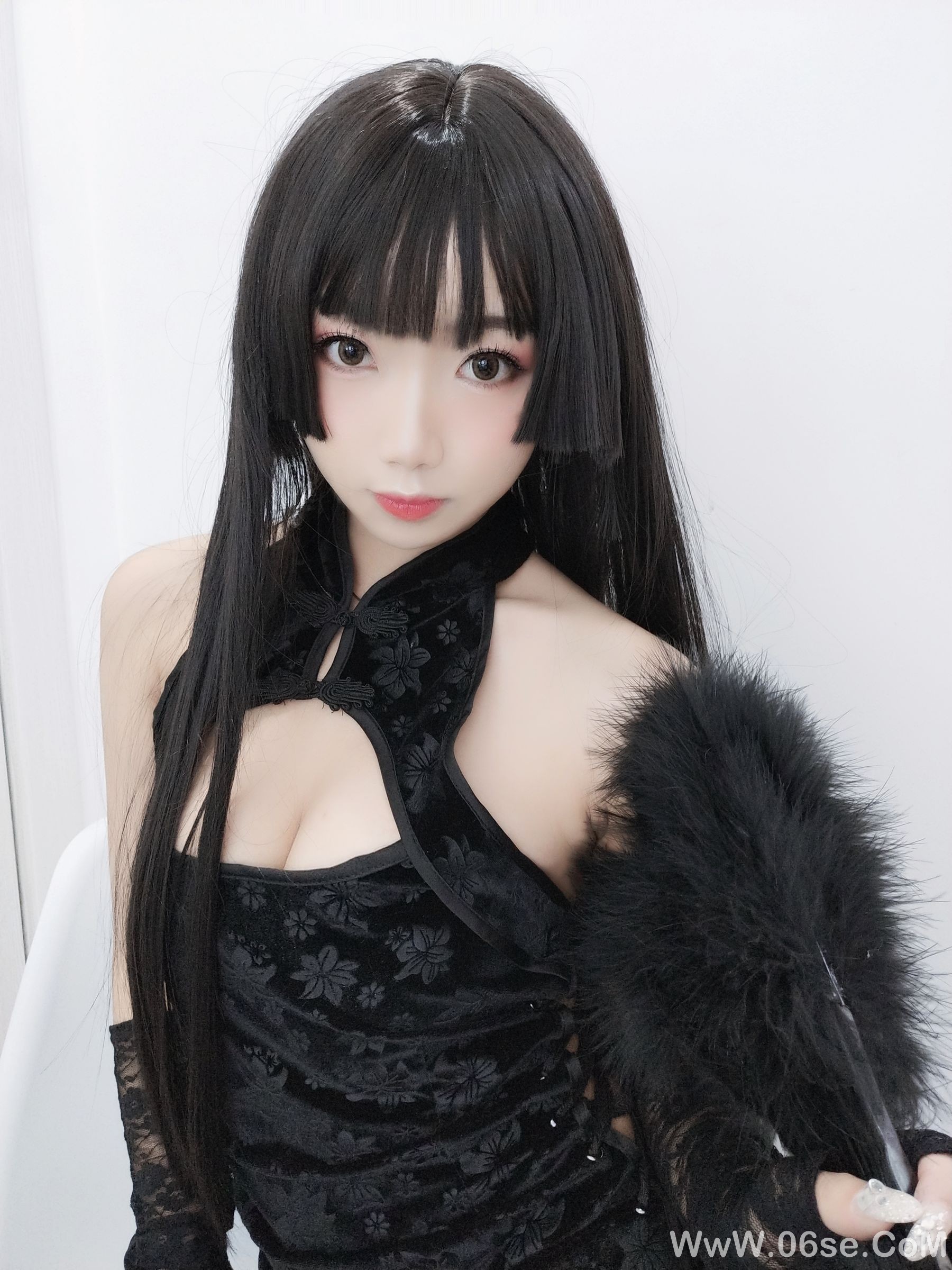 图片[66]-白嫩美少女鬼畜瑶 黑色旗袍[70P]-六色网