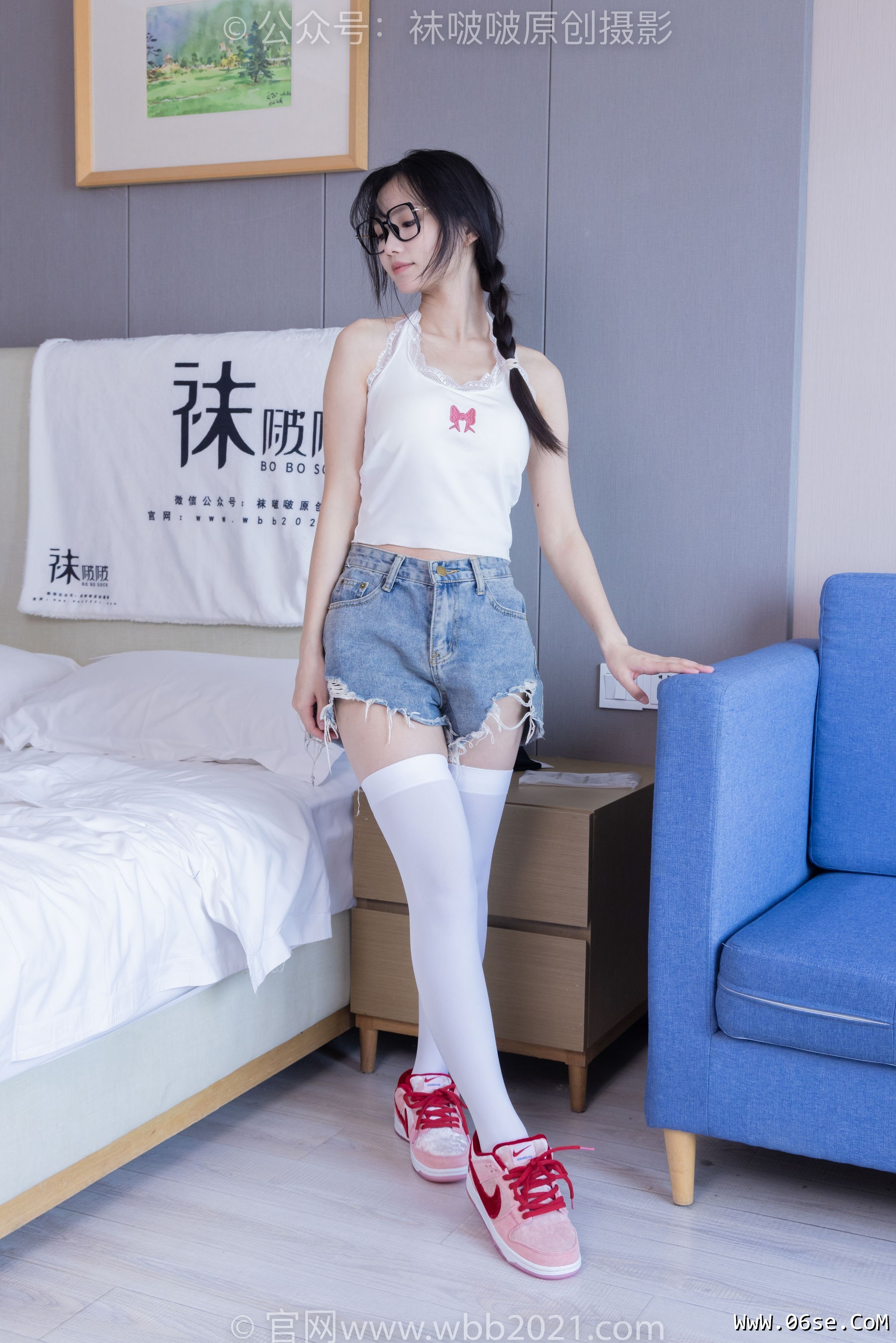 图片[143]-BoBoSocks袜啵啵 No.390 甜甜圈 -板鞋、厚黑丝大腿袜、厚白丝大腿袜[148P]-六色网
