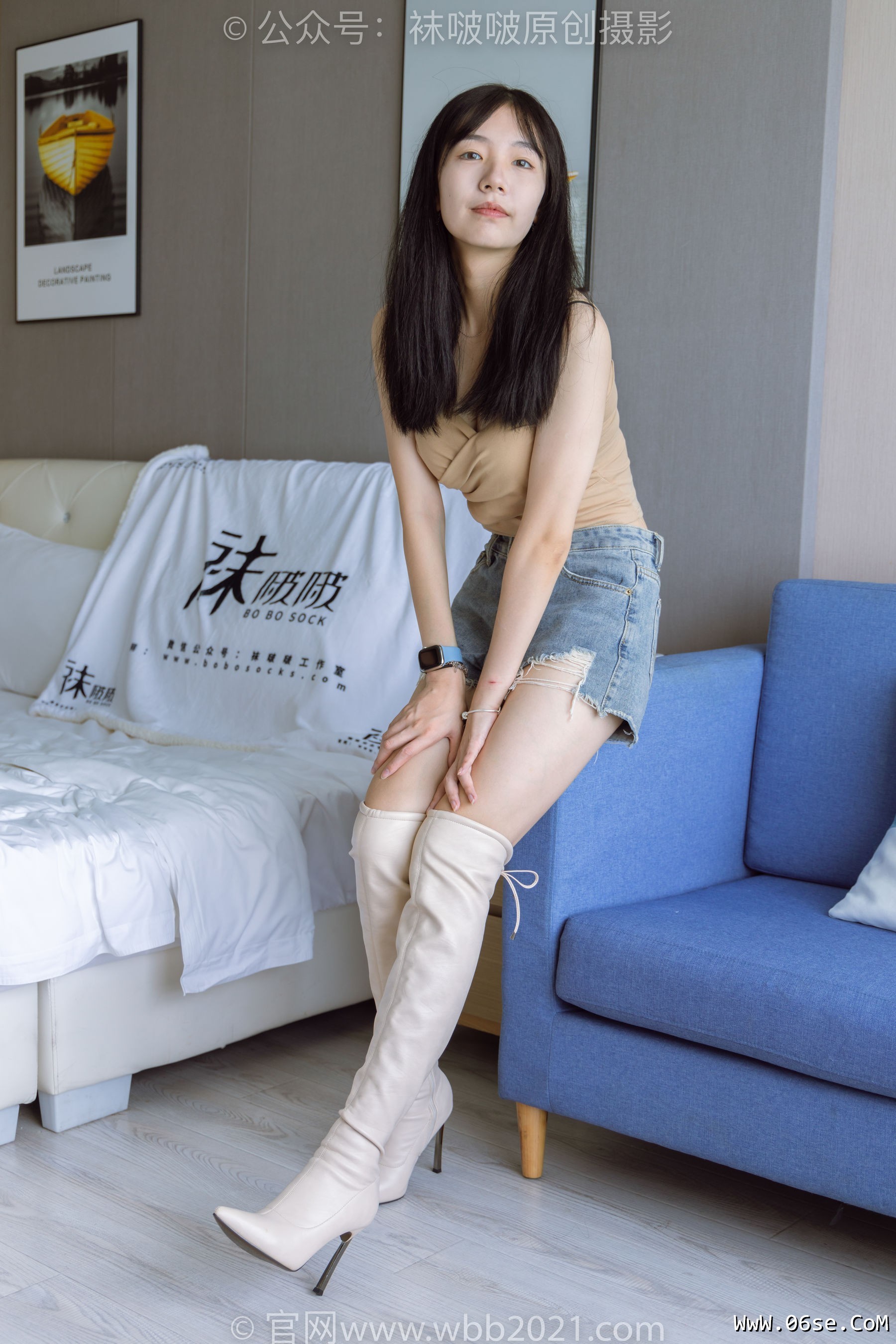 图片[57]-BoBoSocks袜啵啵 No.441 小甜豆 -高跟长靴、白棉袜、裸足[179P]-六色网