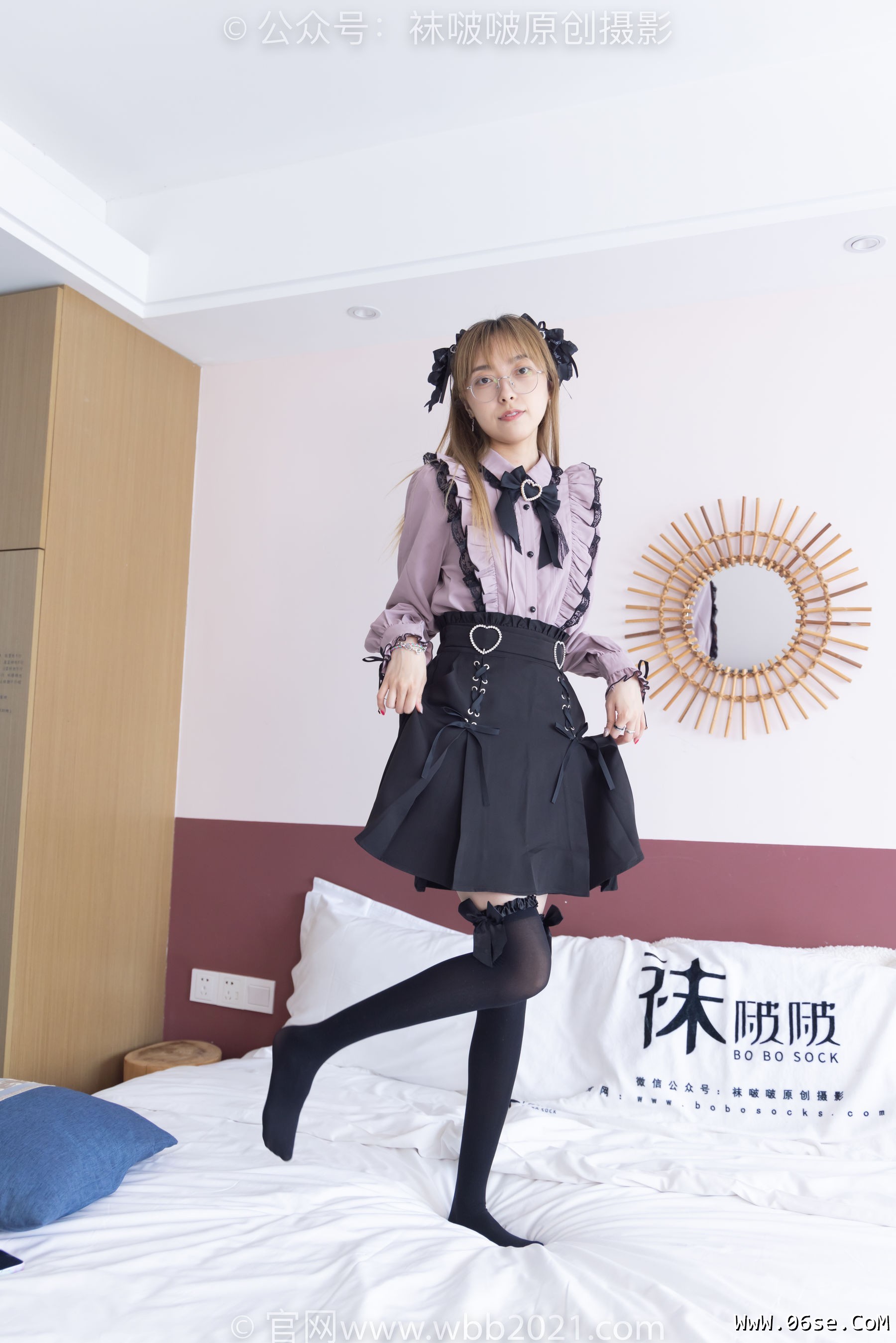 图片[6]-BoBoSocks袜啵啵 No.247 稚予 -皮鞋、黑丝大腿袜、地雷系女友[159P]-六色网