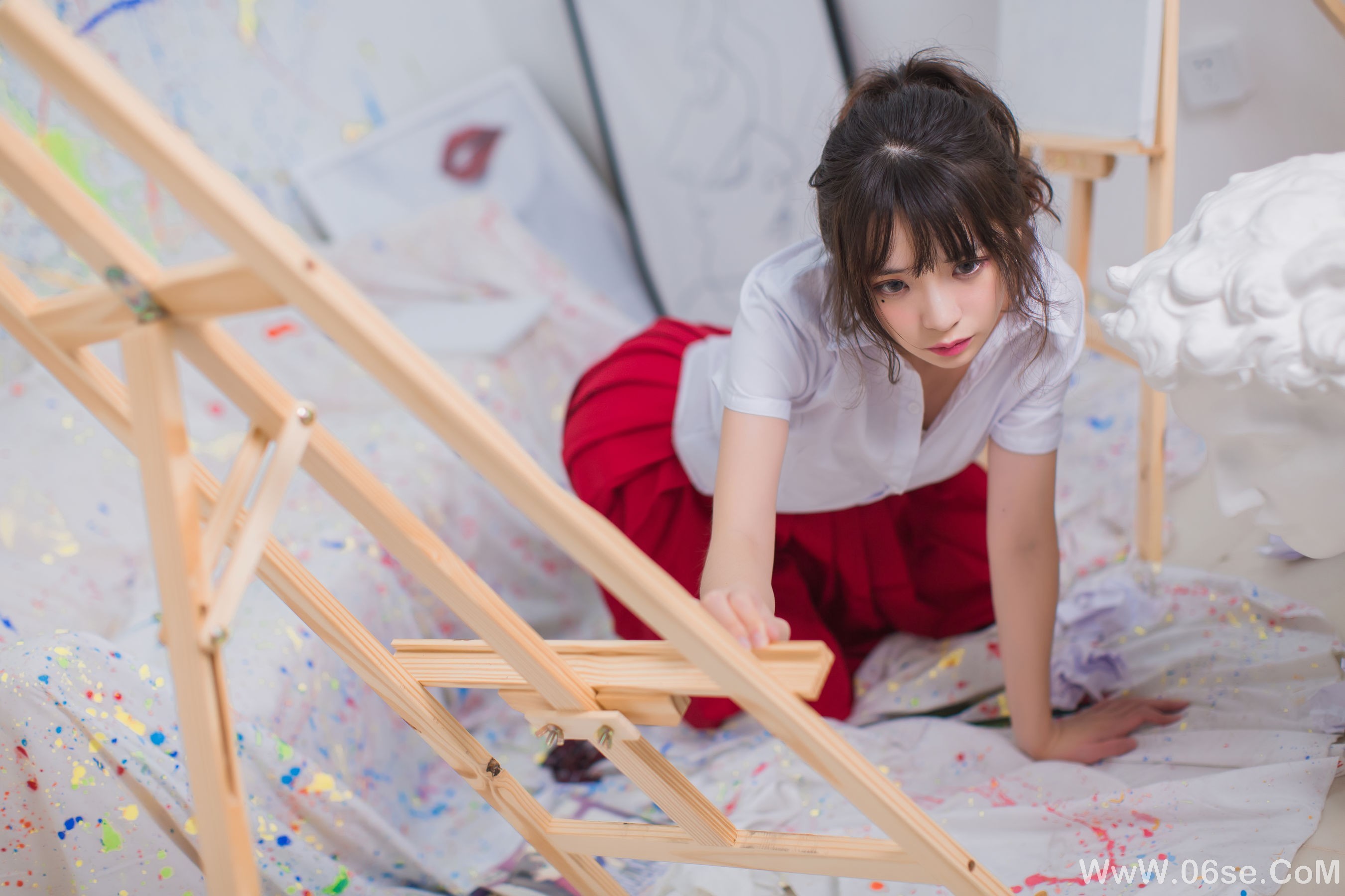 图片[15]-疯猫ss 画室JK少女[23P]-六色网