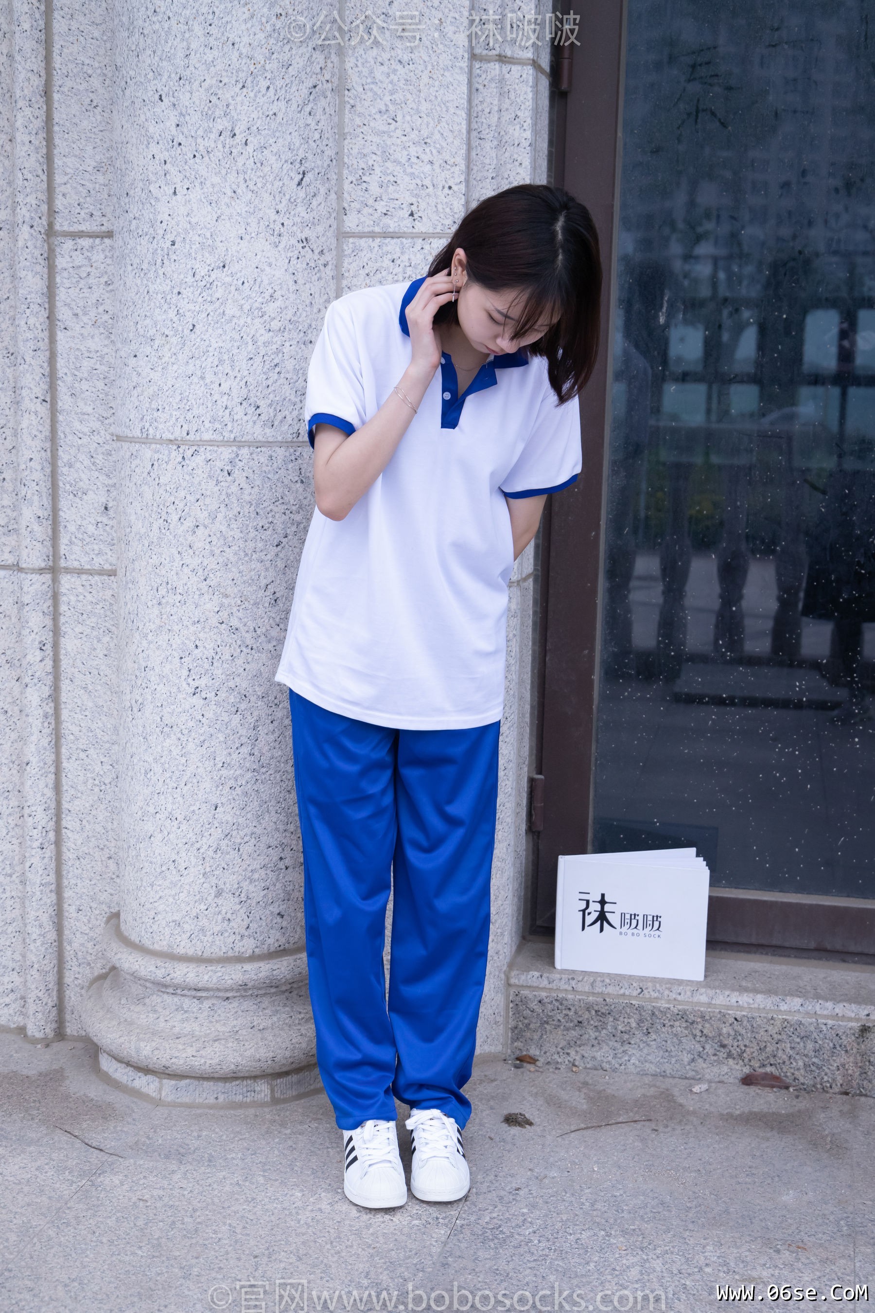 图片[6]-BoBoSocks袜啵啵 No.022 小甜豆-校服、贝壳头、白棉袜、肉丝[140P]-六色网