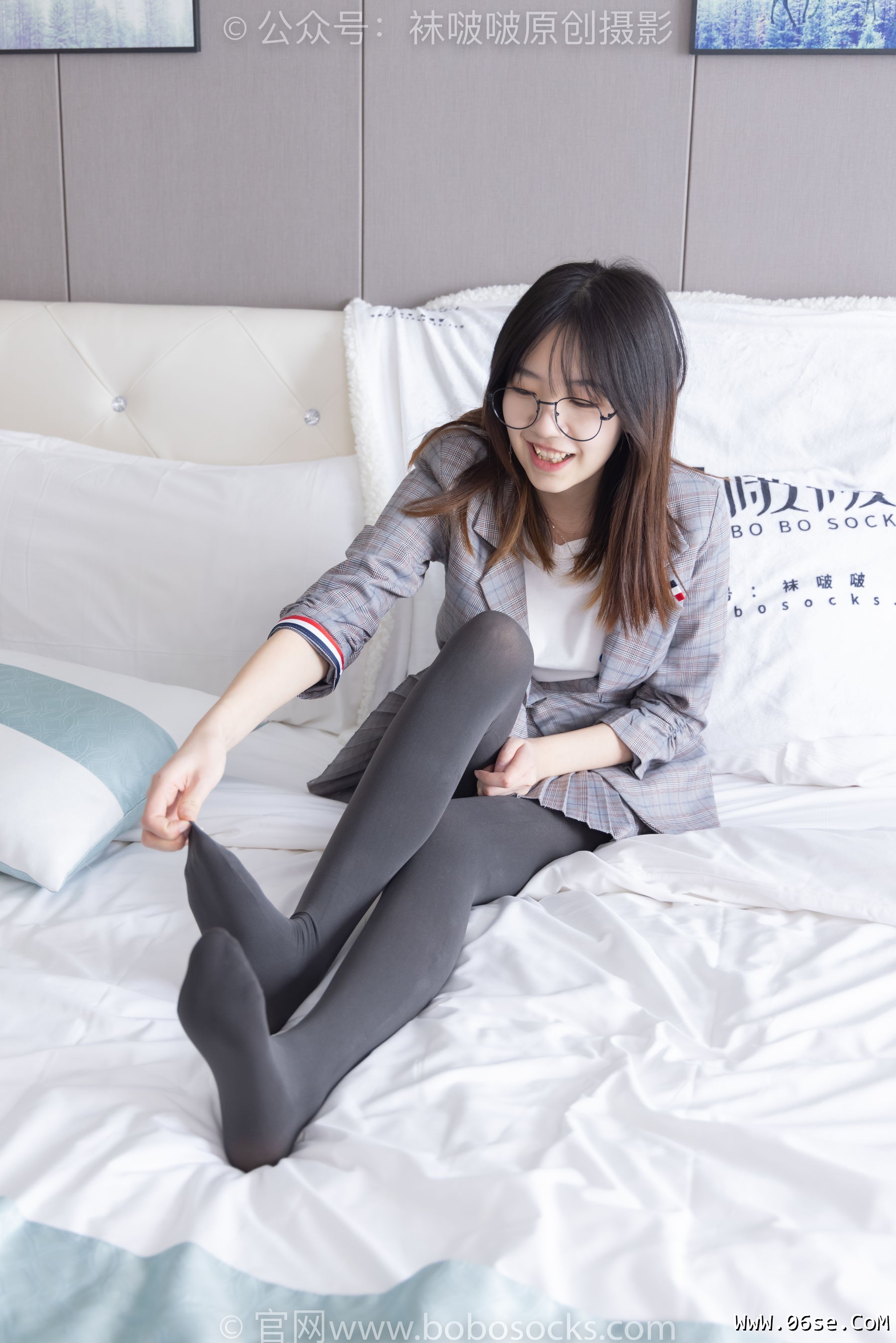图片[7]-BoBoSocks袜啵啵 No.210 小甜豆 -皮鞋、厚灰丝、ol装[140P]-六色网
