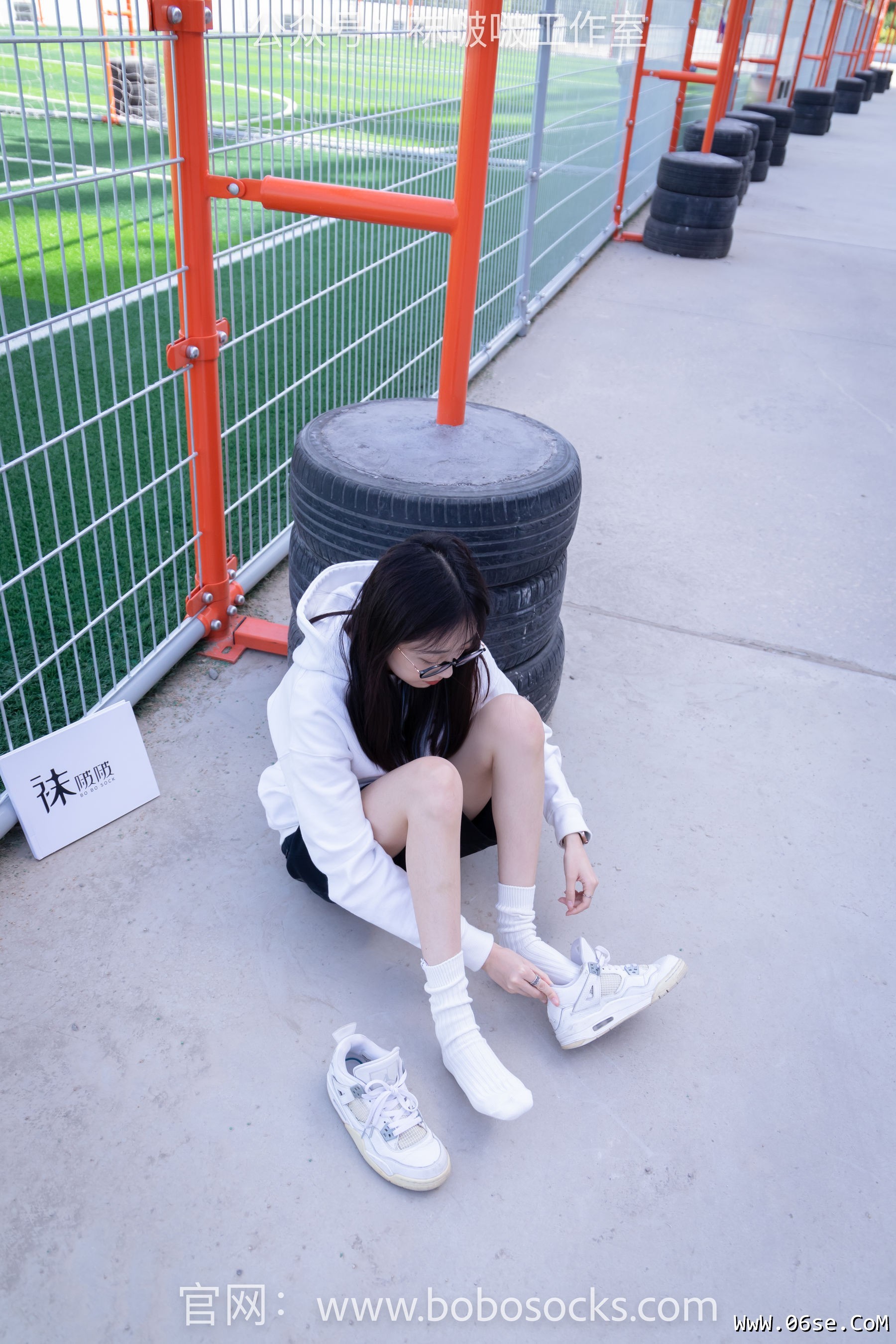 图片[62]-BoBoSocks袜啵啵 No.103 稚予-AJ篮球鞋、白棉袜、裸足[134P]-六色网