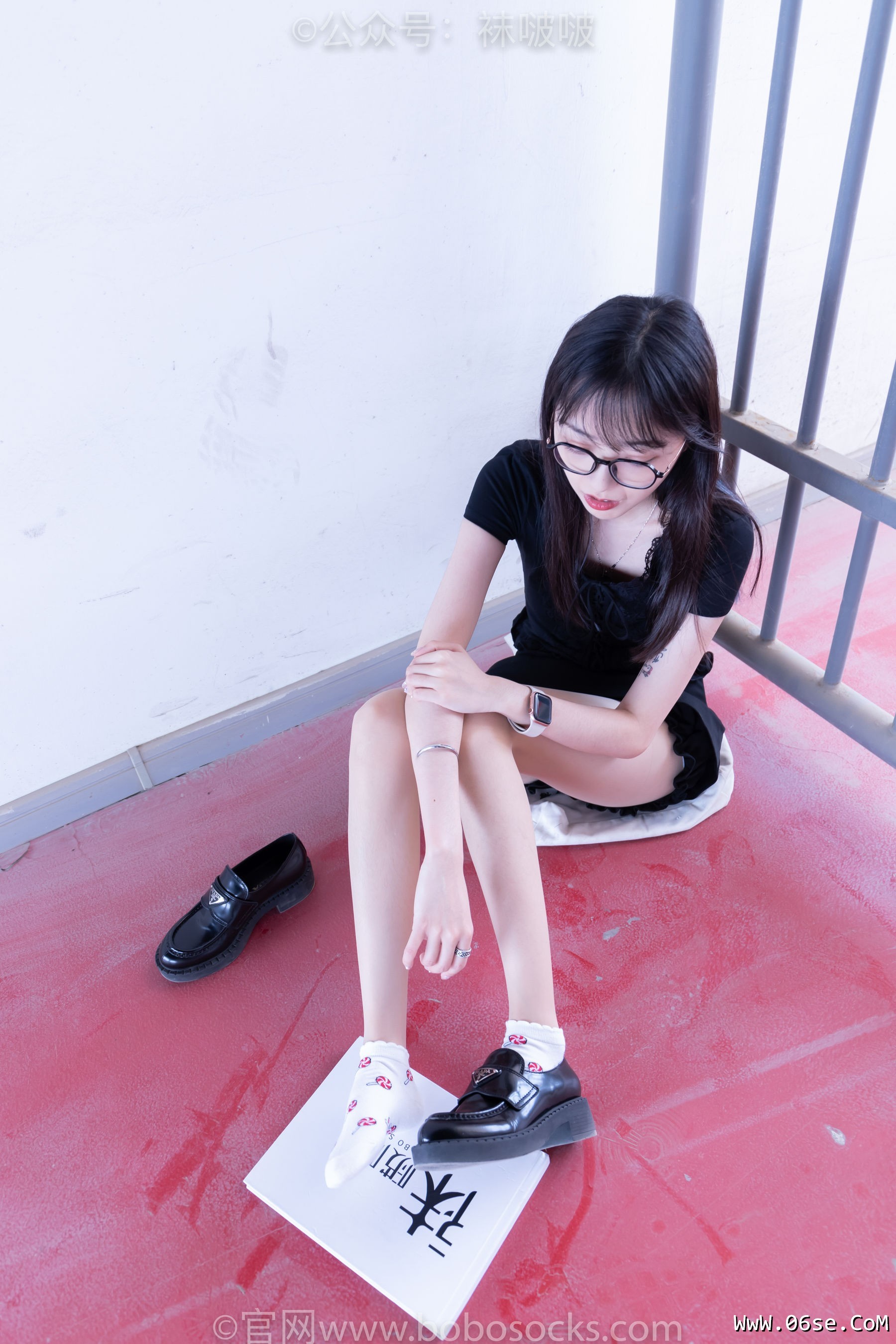 图片[53]-BoBoSocks袜啵啵 No.030 稚予- 皮鞋、短白棉袜、肉丝[141P]-六色网