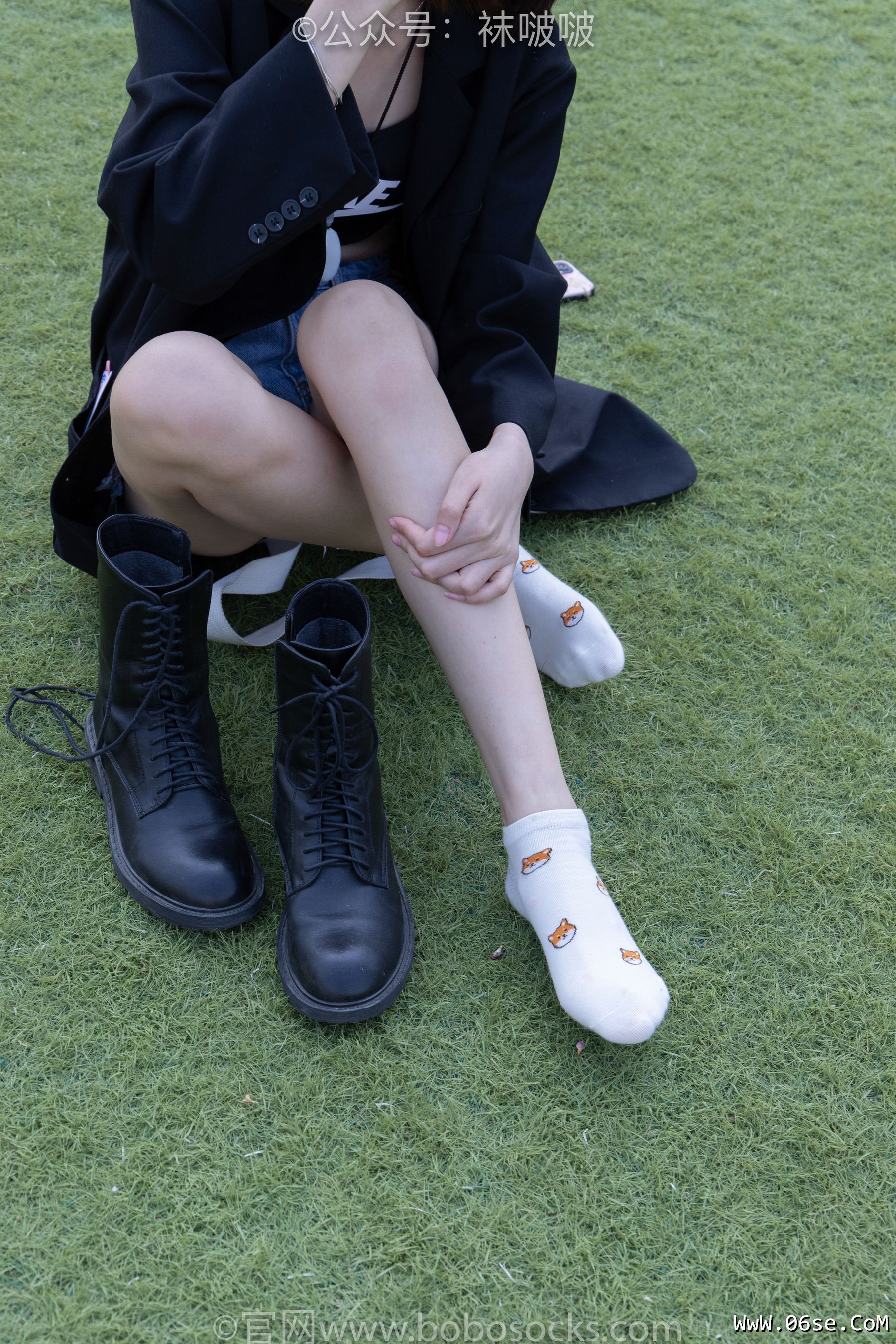 图片[49]-BoBoSocks袜啵啵 No.010 小甜豆-马丁靴、白色短棉袜、裸足[117P]-六色网