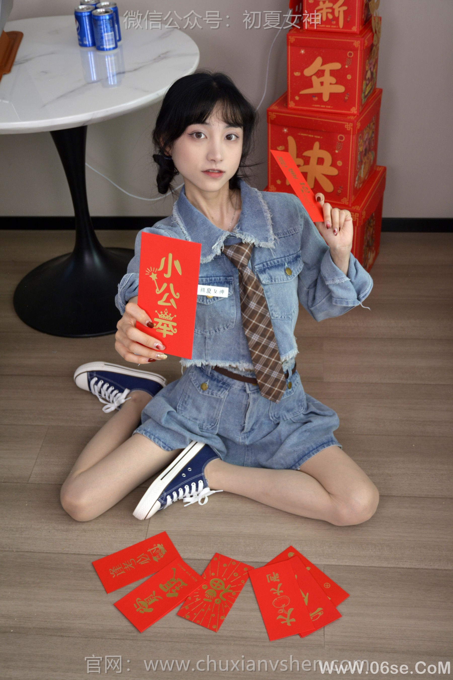 图片[100]-初夏女神 No.247 柒柒 浪漫牛仔[140P]-六色网