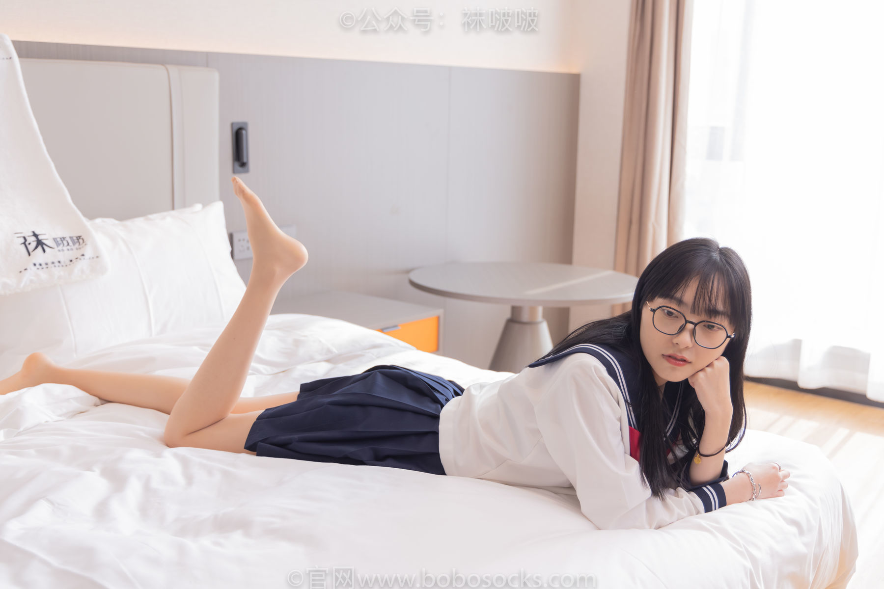 图片[92]-BoBoSocks袜啵啵 积分限定作品005 稚予-JK制服、皮鞋、油亮肉丝、踩蛋糕[133P]-六色网