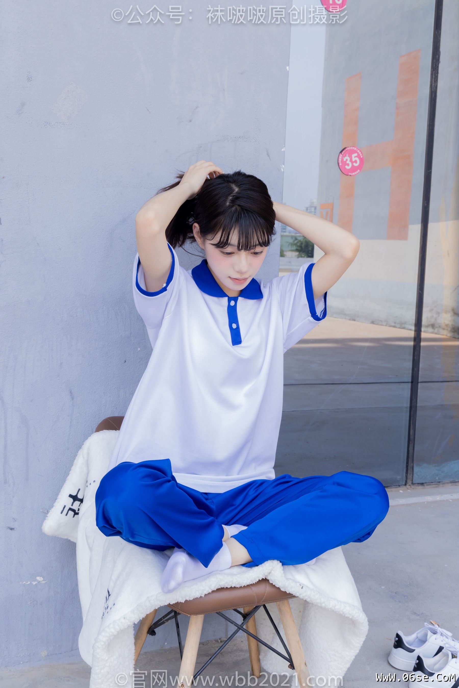 图片[116]-BoBoSocks袜啵啵 No.393 糯米 -板鞋、白棉袜、裸足、校服[150P]-六色网